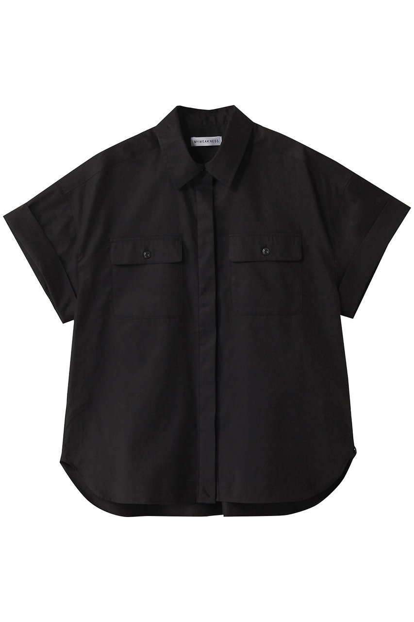 【マイ ウィークネス/MY WEAKNESS】のOlja Safari Shirt インテリア・キッズ・メンズ・レディースファッション・服の通販 founy(ファニー) 　ファッション　Fashion　レディースファッション　Fashion for Women　トップス・カットソー　Cut & Sew Tops　シャツ・ブラウス・オフィスカジュアル　Elegant Blouses & Button-Ups　エレガント 上品　Elegant　カシュクール　Wrap Design　コンパクト　Compact, Small Size　ショート　Short, Short Length　シルク　Silk, 100% Silk　シンプル　Simple, Minimal　スリーブ　Sleeve, Long Sleeve / Short Sleeve　フェミニン　Feminine, Girly　ワッシャー　Washer, Crinkled Finish　BLACK|ID: prp329100004917580 ipo3291000000036875686