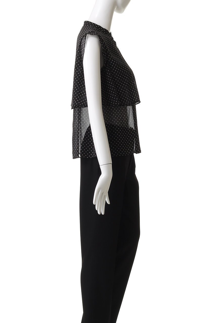 【アナイ/ANAYI】のドットPTシフォンノースリーブブラウス 人気、トレンドファッション・服の通販 founy(ファニー) 　ファッション　Fashion　レディースファッション　Fashion for Women　トップス・カットソー　Cut & Sew Tops　キャミソール&ノースリーブ　Camisoles & Sleeveless Tops　シャツ・ブラウス・オフィスカジュアル　Elegant Blouses & Button-Ups　シアー　Sheer, See-Through　シフォン　Chiffon, Lightweight Fabric　シンプル　Simple, Minimal　ドット　Polka Dot, Dot Pattern　ノースリーブ　Sleeveless, No-Sleeve　フェミニン　Feminine, Girly　プリント　Print, Printed Pattern　other-3|ID: prp329100004917583 ipo3291000000036875712