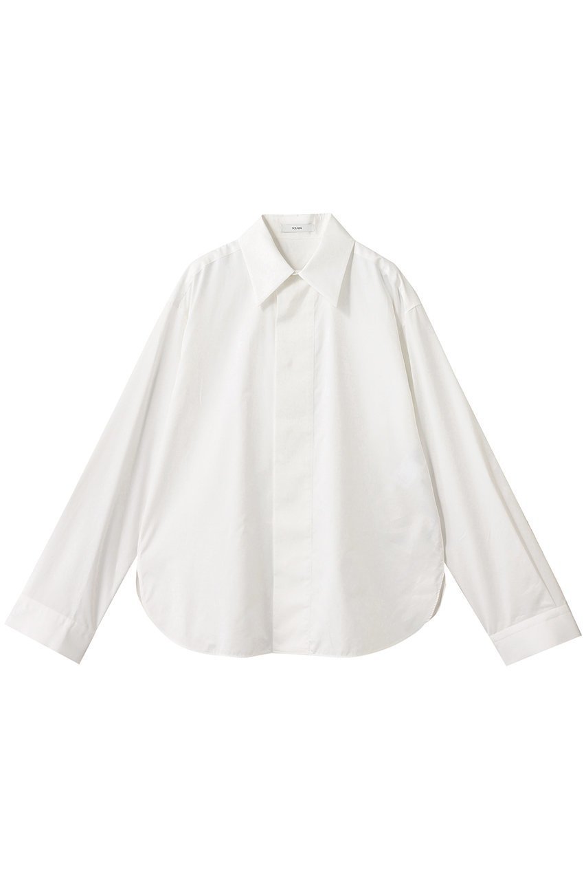 【セアン/SCEARN】のCOTTON SATIN ブラウス 人気、トレンドファッション・服の通販 founy(ファニー) 　ファッション　Fashion　レディースファッション　Fashion for Women　トップス・カットソー　Cut & Sew Tops　シャツ・ブラウス・オフィスカジュアル　Elegant Blouses & Button-Ups　なめらか　Smooth, Silky Texture　サテン　Satin, Glossy Fabric　シンプル　Simple, Minimal　スリーブ　Sleeve, Long Sleeve / Short Sleeve　ロング　Long, Long-Length　定番　Standard, Basic Item　 other-1|ID: prp329100004917591 ipo3291000000036875774