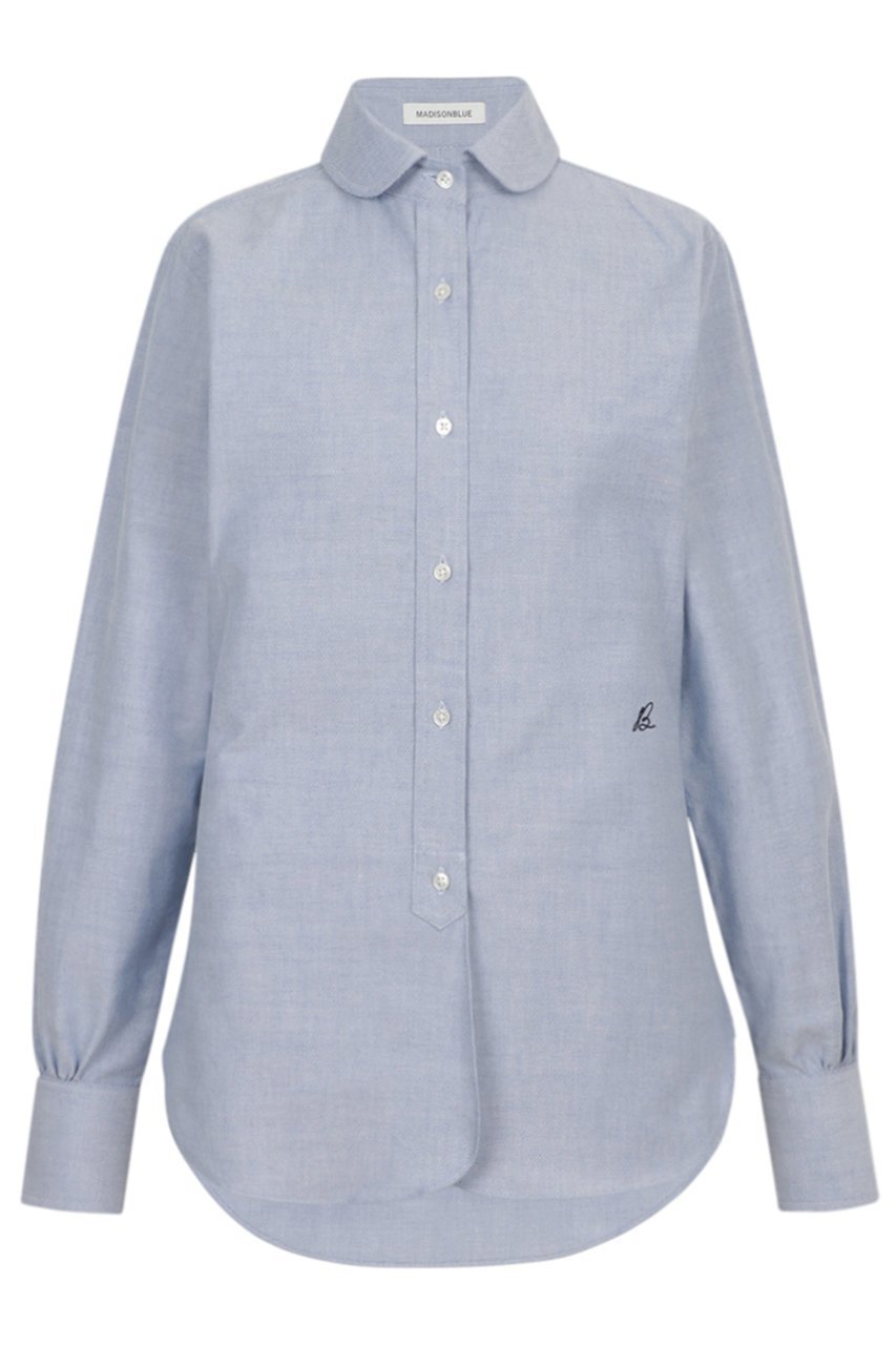 【マディソンブルー/MADISONBLUE】のCHELSEA L/S SHIRT チェルシー ロングスリーブシャツ インテリア・キッズ・メンズ・レディースファッション・服の通販 founy(ファニー) 　ファッション　Fashion　レディースファッション　Fashion for Women　トップス・カットソー　Cut & Sew Tops　シャツ・ブラウス・オフィスカジュアル　Elegant Blouses & Button-Ups　クラシック　Classic, Timeless Style　コレクション　Collection, Seasonal Line　スリーブ　Sleeve, Long Sleeve / Short Sleeve　プリーツ　Pleats, Pleated　ボックス　Boxy, Box Shape　ロング　Long, Long-Length　今季　This Season, Current Season　定番　Standard, Basic Item　サックス|ID: prp329100004917595 ipo3291000000036875801