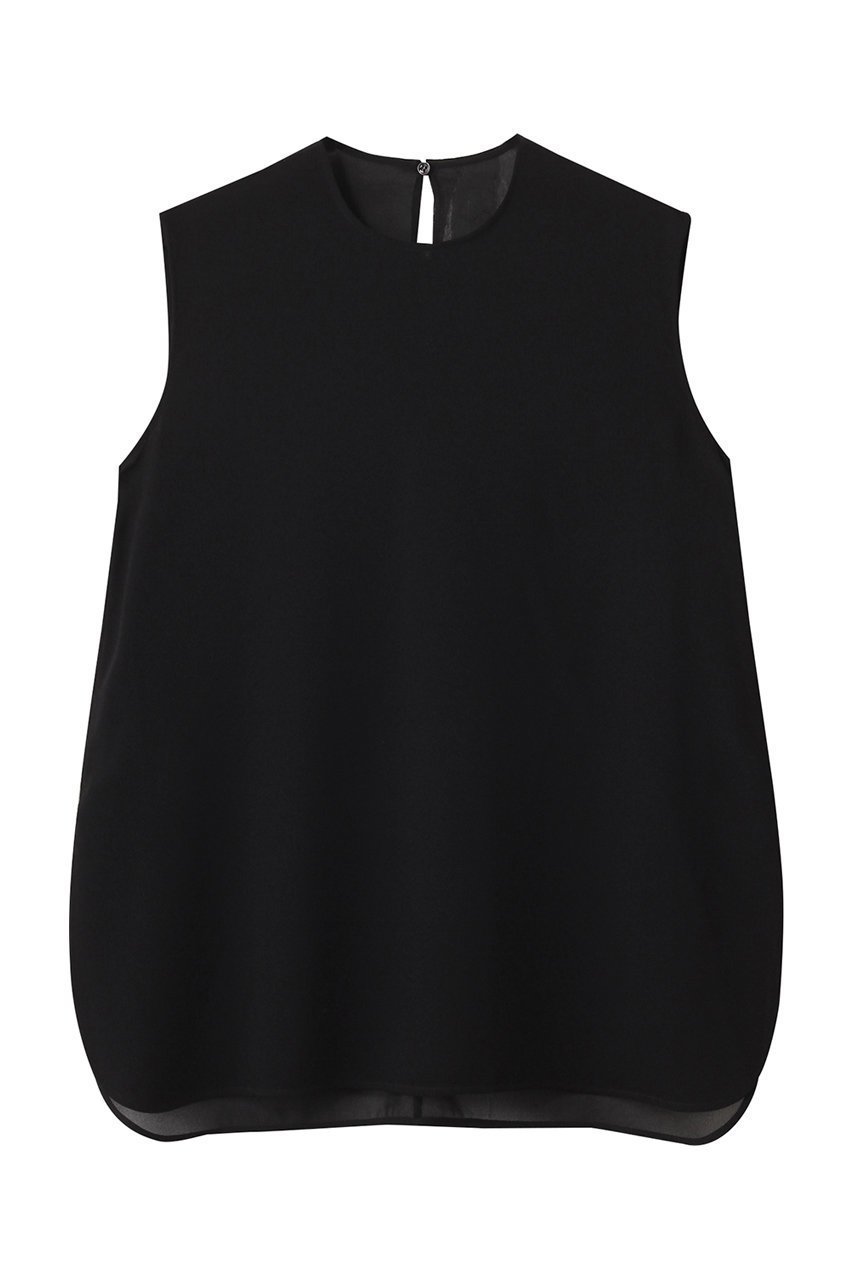 【ベイジ,/BEIGE,】のFLEUR(フルール)/バックシアーノーカラーブラウス インテリア・キッズ・メンズ・レディースファッション・服の通販 founy(ファニー) ファッション Fashion レディースファッション Fashion for Women トップス・カットソー Cut & Sew Tops キャミソール&ノースリーブ Camisoles & Sleeveless Tops シャツ・ブラウス・オフィスカジュアル Elegant Blouses & Button-Ups バッグ Bags とろみ Fluid, Flowy Fabric なめらか Smooth, Silky Texture シンプル Simple, Minimal スリット Slit, Slit Detail デニム Denim, Jeans Material ノースリーブ Sleeveless, No-Sleeve エレガント 上品 Elegant Black|ID: prp329100004917596 ipo3291000000036875826