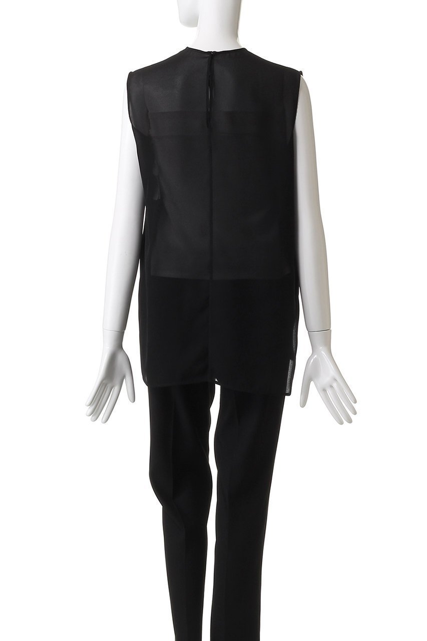 【ベイジ,/BEIGE,】のFLEUR(フルール)/バックシアーノーカラーブラウス 人気、トレンドファッション・服の通販 founy(ファニー) ファッション Fashion レディースファッション Fashion for Women トップス・カットソー Cut & Sew Tops キャミソール&ノースリーブ Camisoles & Sleeveless Tops シャツ・ブラウス・オフィスカジュアル Elegant Blouses & Button-Ups バッグ Bags とろみ Fluid, Flowy Fabric なめらか Smooth, Silky Texture シンプル Simple, Minimal スリット Slit, Slit Detail デニム Denim, Jeans Material ノースリーブ Sleeveless, No-Sleeve エレガント 上品 Elegant other-4|ID: prp329100004917596 ipo3291000000036875830