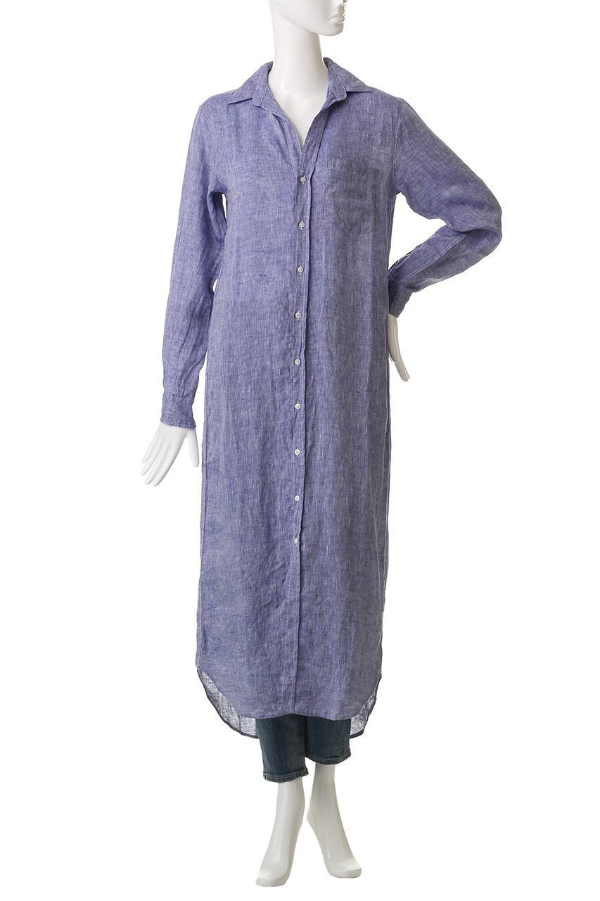 【フランク&アイリーン/Frank&Eileen】のRORY イタリアンリネン ブルー ロングシャツ 人気、トレンドファッション・服の通販 founy(ファニー) ファッション Fashion レディースファッション Fashion for Women トップス・カットソー Cut & Sew Tops シャツ・ブラウス・オフィスカジュアル Elegant Blouses & Button-Ups シンプル Simple, Minimal スリーブ Sleeve, Long Sleeve / Short Sleeve リゾート Resort, Vacation Style リネン Linen, Linen Fabric ロング Long, Long-Length other-2|ID: prp329100004917602 ipo3291000000036875877