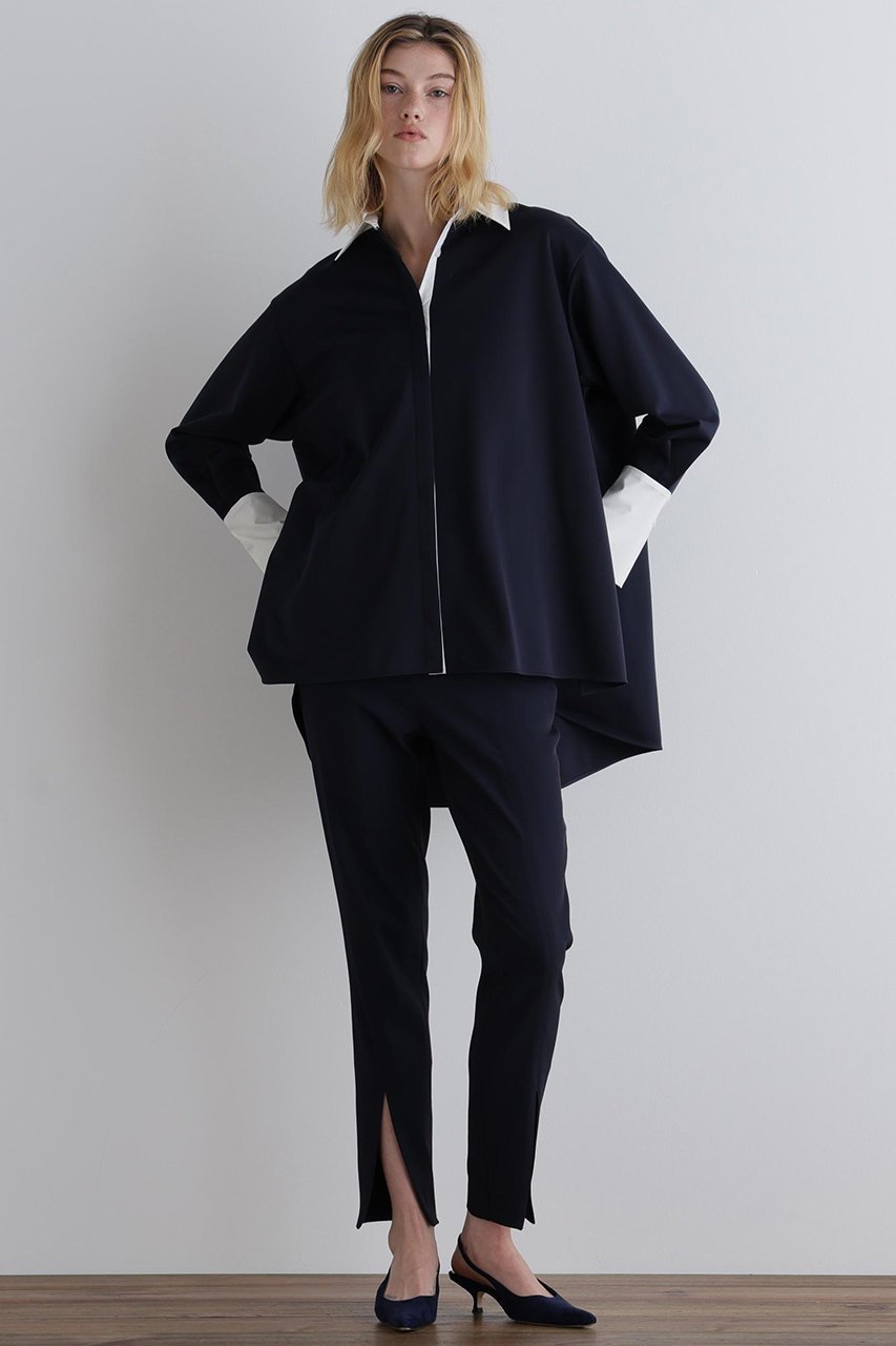 【ル フィル/LE PHIL】のバイカラーテントブラウス 人気、トレンドファッション・服の通販 founy(ファニー) 　ファッション　Fashion　レディースファッション　Fashion for Women　トップス・カットソー　Cut & Sew Tops　シャツ・ブラウス・オフィスカジュアル　Elegant Blouses & Button-Ups　カットソー　Cut and Sewn Top　シンプル　Simple, Minimal　スポーティ　Sporty, Casual Athletic　スリーブ　Sleeve, Long Sleeve / Short Sleeve　バランス　Balance, Style Balance　フェミニン　Feminine, Girly　フレア　Flare, Flared　ボトム　Bottoms, Lower Wear　ミックス　Mix, Mixed Style　ロング　Long, Long-Length　エレガント 上品　Elegant　other-3|ID: prp329100004917604 ipo3291000000036875893