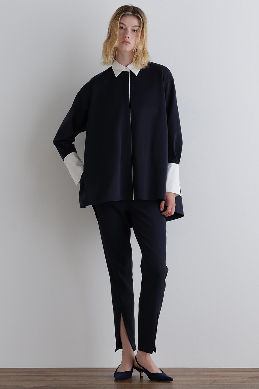 【ル フィル/LE PHIL】のバイカラーテントブラウス 人気、トレンドファッション・服の通販 founy(ファニー) 　ファッション　Fashion　レディースファッション　Fashion for Women　トップス・カットソー　Cut & Sew Tops　シャツ・ブラウス・オフィスカジュアル　Elegant Blouses & Button-Ups　カットソー　Cut and Sewn Top　シンプル　Simple, Minimal　スポーティ　Sporty, Casual Athletic　スリーブ　Sleeve, Long Sleeve / Short Sleeve　バランス　Balance, Style Balance　フェミニン　Feminine, Girly　フレア　Flare, Flared　ボトム　Bottoms, Lower Wear　ミックス　Mix, Mixed Style　ロング　Long, Long-Length　エレガント 上品　Elegant　other-4|ID: prp329100004917604 ipo3291000000036875894