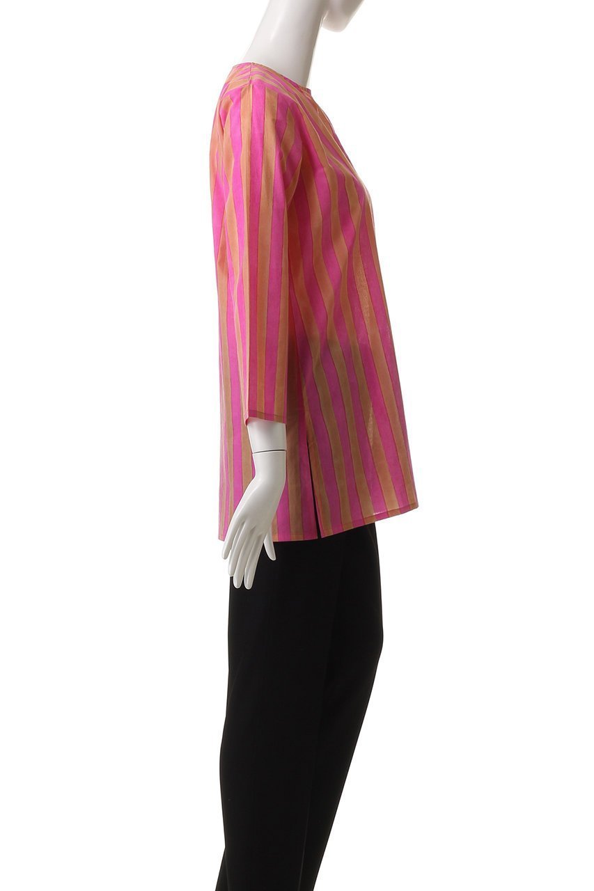 【エスゼット ブロックプリント/SZ Blockprints】のPRIMAVERA TUNIE THICK STRIPE スキッパーチュニックブラウス 人気、トレンドファッション・服の通販 founy(ファニー) ファッション Fashion レディースファッション Fashion for Women トップス・カットソー Cut & Sew Tops シャツ・ブラウス・オフィスカジュアル Elegant Blouses & Button-Ups スキッパー Skipper, Open Collar ストライプ Stripe, Striped Pattern スリーブ Sleeve, Long Sleeve / Short Sleeve チュニック Tunic, Long Top ロング Long, Long-Length other-3|ID: prp329100004917609 ipo3291000000036875935