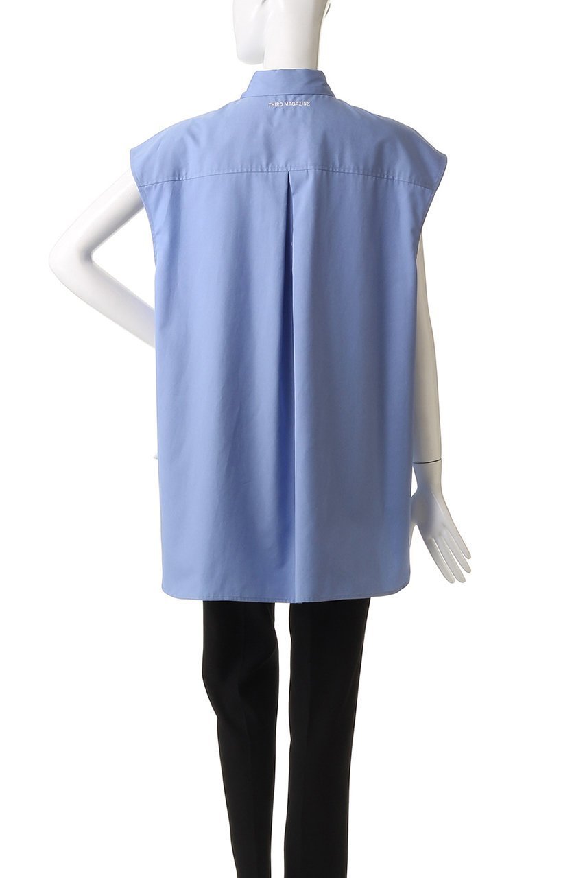 【サードマガジン/THIRD MAGAZINE】のノースリーブボクシーシャツ 人気、トレンドファッション・服の通販 founy(ファニー) 　ファッション　Fashion　レディースファッション　Fashion for Women　トップス・カットソー　Cut & Sew Tops　キャミソール&ノースリーブ　Camisoles & Sleeveless Tops　シャツ・ブラウス・オフィスカジュアル　Elegant Blouses & Button-Ups　シンプル　Simple, Minimal　ノースリーブ　Sleeveless, No-Sleeve　other-4|ID: prp329100004917616 ipo3291000000036876011