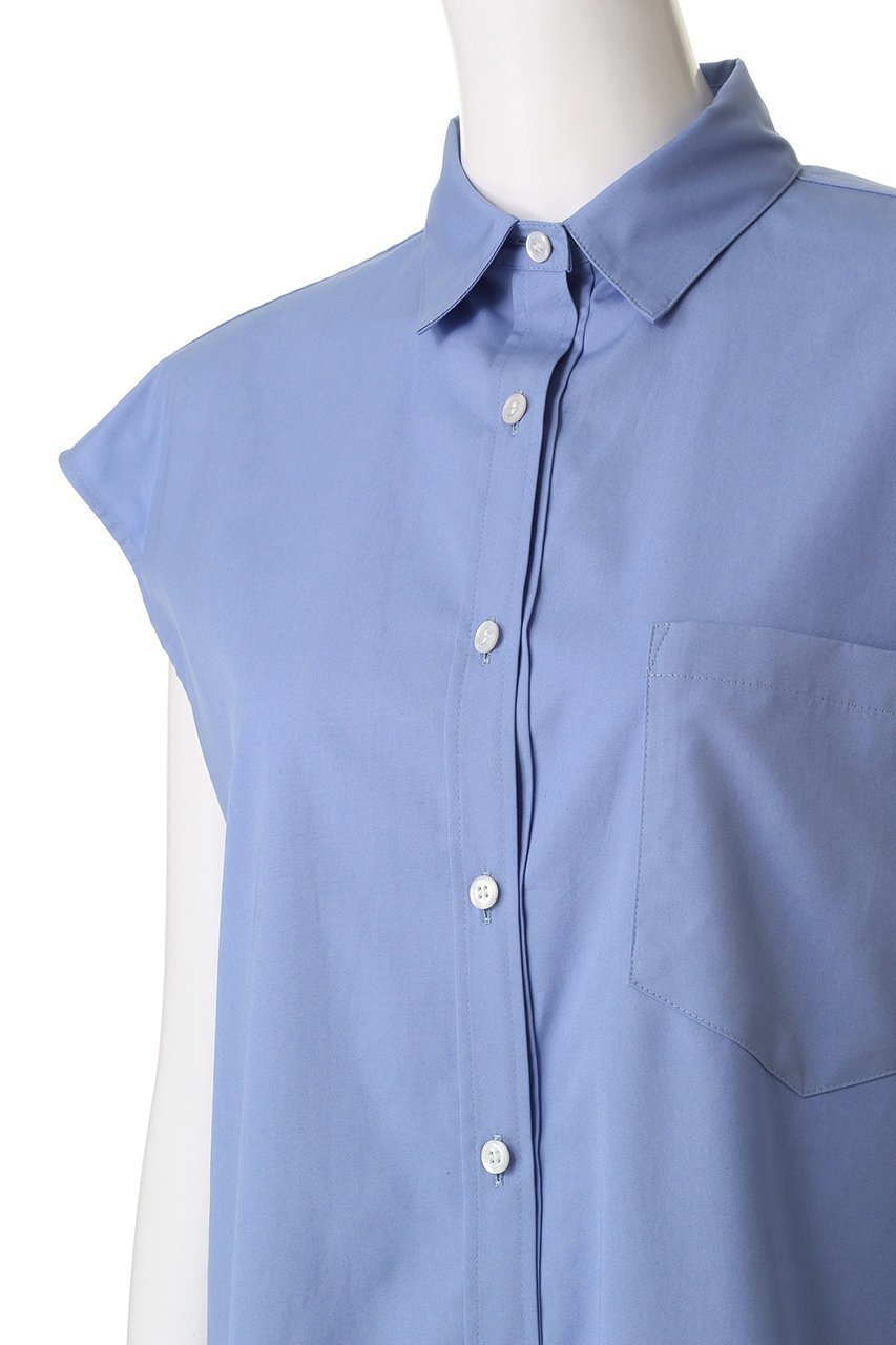 【サードマガジン/THIRD MAGAZINE】のノースリーブボクシーシャツ 人気、トレンドファッション・服の通販 founy(ファニー) 　ファッション　Fashion　レディースファッション　Fashion for Women　トップス・カットソー　Cut & Sew Tops　キャミソール&ノースリーブ　Camisoles & Sleeveless Tops　シャツ・ブラウス・オフィスカジュアル　Elegant Blouses & Button-Ups　シンプル　Simple, Minimal　ノースリーブ　Sleeveless, No-Sleeve　other-5|ID: prp329100004917616 ipo3291000000036876012