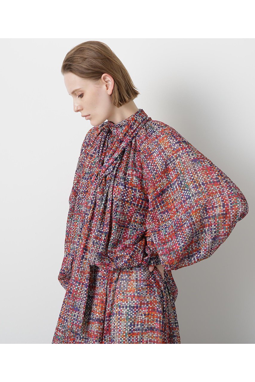 【ヒューエルミュージアム/hueLe Museum】の【STUMBLY】Printed Bow-Tie Blouse インテリア・キッズ・メンズ・レディースファッション・服の通販 founy(ファニー) ファッション Fashion レディースファッション Fashion for Women トップス・カットソー Cut & Sew Tops シャツ・ブラウス・オフィスカジュアル Elegant Blouses & Button-Ups おすすめ Recommended / Our Picks ジャカード/ジャガード Jacquard, Woven Pattern スリーブ Sleeve, Long Sleeve / Short Sleeve セットアップ Set-Up, Coordinated Outfit ツイード Twill, Twill Weave ハイネック High Neck, Mock Neck パターン Pattern, Design Print プリント Print, Printed Pattern ロング Long, Long-Length 無地 Plain, Solid Color -|ID: prp329100004917618 ipo3291000000036876025
