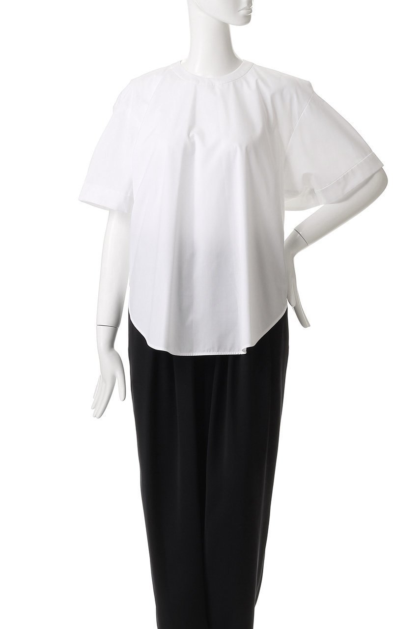 【エンフォルド/ENFOLD】のWING-SLEEVES PULLOVER/プルオーバー 人気、トレンドファッション・服の通販 founy(ファニー) 　ファッション　Fashion　レディースファッション　Fashion for Women　トップス・カットソー　Cut & Sew Tops　シャツ・ブラウス・オフィスカジュアル　Elegant Blouses & Button-Ups　カジュアルプルオーバー・ニットトップス　Pullovers & Knit Tops / Casual Pullovers　ショート　Short, Short Length　スリーブ　Sleeve, Long Sleeve / Short Sleeve　バランス　Balance, Style Balance　フロント　Front, Front Design　ボトム　Bottoms, Lower Wear　ラウンド　Round, Round Neck　other-2|ID: prp329100004917620 ipo3291000000036876039