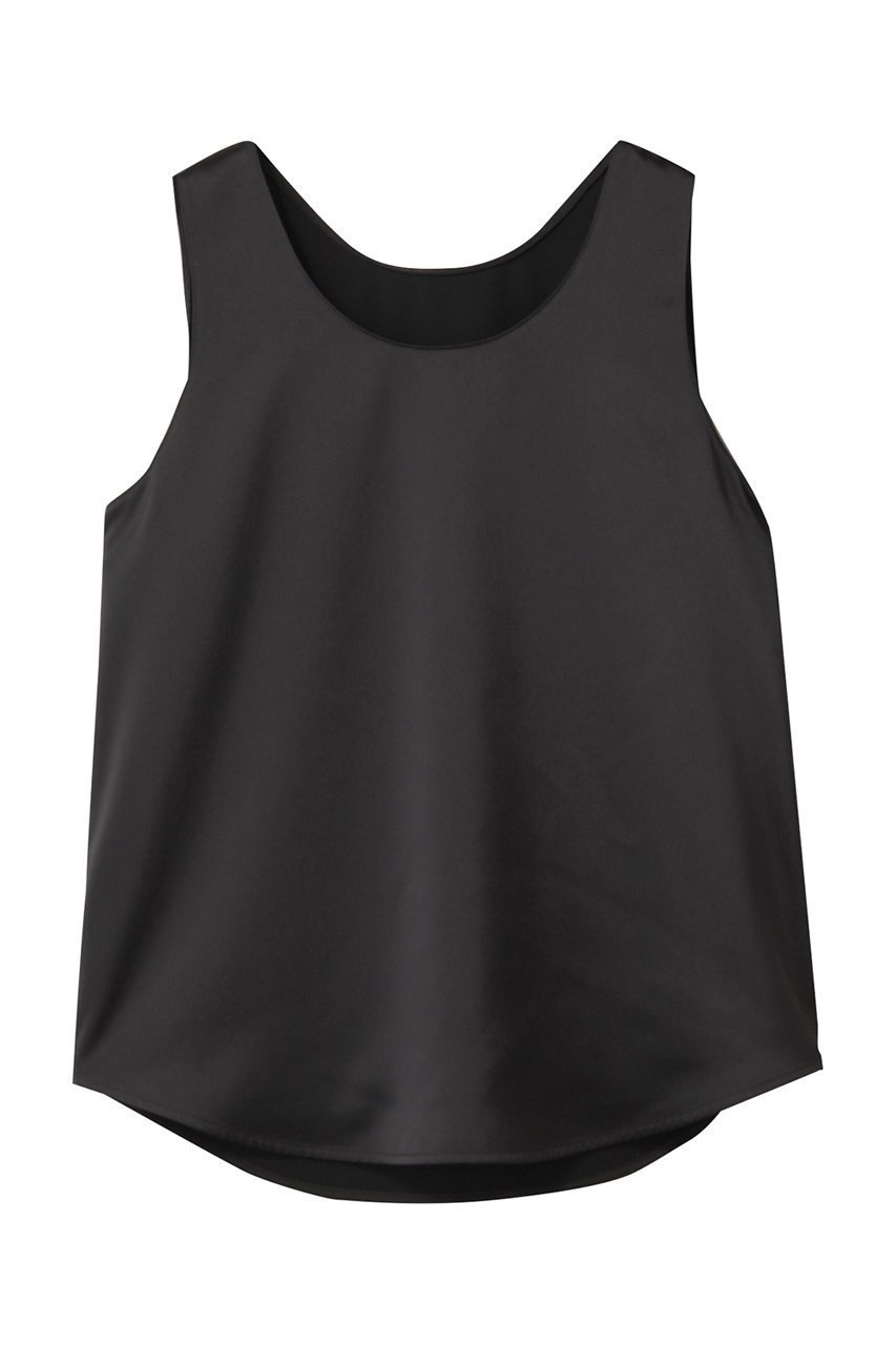 【アルアバイル/allureville】のサテンタンクブラウス インテリア・キッズ・メンズ・レディースファッション・服の通販 founy(ファニー) 　ファッション　Fashion　レディースファッション　Fashion for Women　トップス・カットソー　Cut & Sew Tops　キャミソール&ノースリーブ　Camisoles & Sleeveless Tops　シャツ・ブラウス・オフィスカジュアル　Elegant Blouses & Button-Ups　インナー　Innerwear　サテン　Satin, Glossy Fabric　シンプル　Simple, Minimal　ジャケット　Jacket, Outerwear　タンク　Tank Top, Sleeveless Top　ノースリーブ　Sleeveless, No-Sleeve　エレガント 上品　Elegant　夏　Summer　春　Spring　秋　Autumn　ブラック|ID: prp329100004917622 ipo3291000000036876058