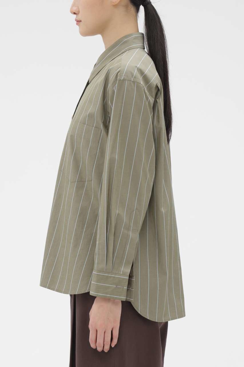 【マーガレットハウエル/MARGARET HOWELL】のWIDE STRIPE COTTON SHIRT 人気、トレンドファッション・服の通販 founy(ファニー) ファッション Fashion レディースファッション Fashion for Women トップス・カットソー Cut & Sew Tops シャツ・ブラウス・オフィスカジュアル Elegant Blouses & Button-Ups なめらか Smooth, Silky Texture シャンブレー Chambray, Denim-Like Fabric ストライプ Stripe, Striped Pattern スリーブ Sleeve, Long Sleeve / Short Sleeve バランス Balance, Style Balance ベーシック Basic, Essential ロング Long, Long-Length ワイド Wide, Wide Fit other-3|ID: prp329100004917630 ipo3291000000036876128