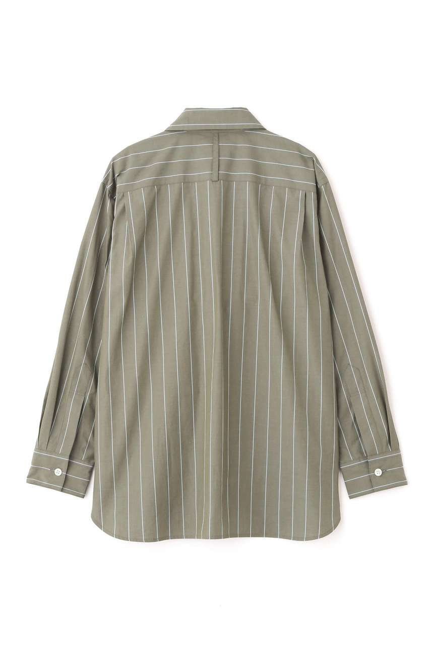 【マーガレットハウエル/MARGARET HOWELL】のWIDE STRIPE COTTON SHIRT 人気、トレンドファッション・服の通販 founy(ファニー) ファッション Fashion レディースファッション Fashion for Women トップス・カットソー Cut & Sew Tops シャツ・ブラウス・オフィスカジュアル Elegant Blouses & Button-Ups なめらか Smooth, Silky Texture シャンブレー Chambray, Denim-Like Fabric ストライプ Stripe, Striped Pattern スリーブ Sleeve, Long Sleeve / Short Sleeve バランス Balance, Style Balance ベーシック Basic, Essential ロング Long, Long-Length ワイド Wide, Wide Fit other-5|ID: prp329100004917630 ipo3291000000036876130