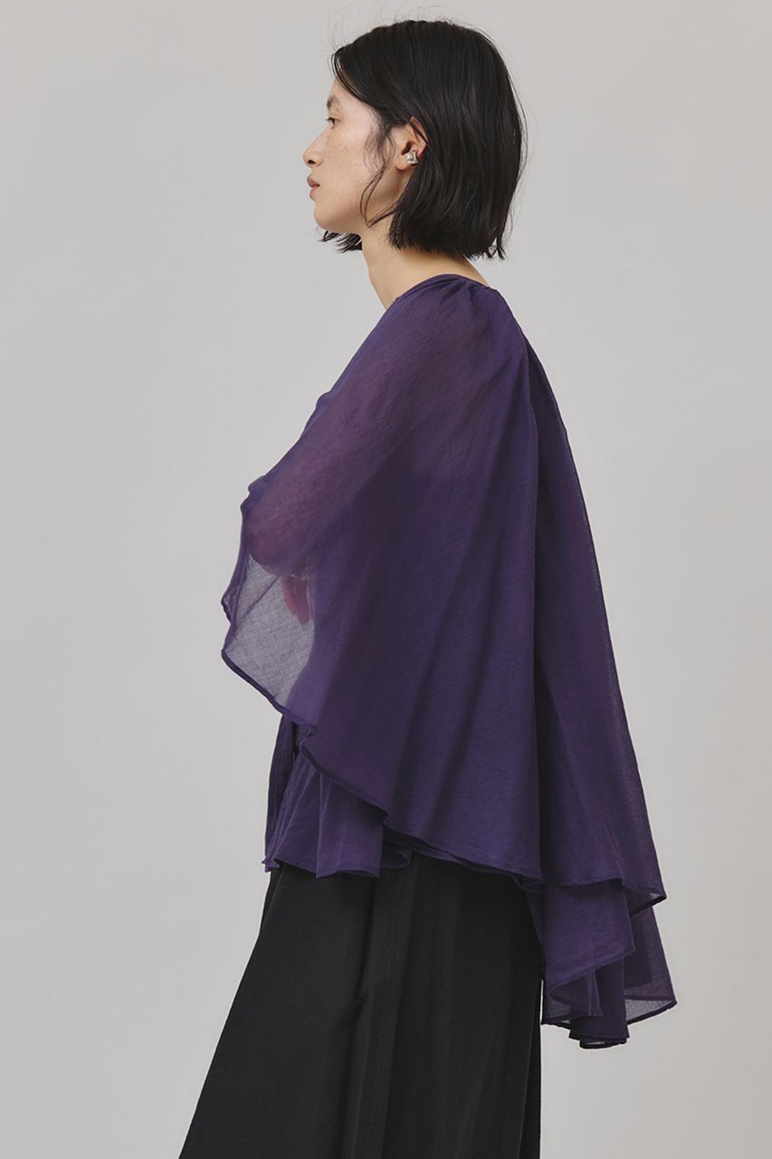 【カレンソロジー/Curensology】のカディライクケープブラウス 人気、トレンドファッション・服の通販 founy(ファニー) 　ファッション　Fashion　レディースファッション　Fashion for Women　トップス・カットソー　Cut & Sew Tops　シャツ・ブラウス・オフィスカジュアル　Elegant Blouses & Button-Ups　インド　Indian Textile　スリーブ　Sleeve, Long Sleeve / Short Sleeve　バランス　Balance, Style Balance　ロング　Long, Long-Length　夏　Summer　other-3|ID: prp329100004917633 ipo3291000000036876171