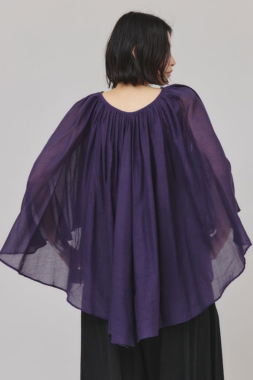 【カレンソロジー/Curensology】のカディライクケープブラウス 人気、トレンドファッション・服の通販 founy(ファニー) 　ファッション　Fashion　レディースファッション　Fashion for Women　トップス・カットソー　Cut & Sew Tops　シャツ・ブラウス・オフィスカジュアル　Elegant Blouses & Button-Ups　インド　Indian Textile　スリーブ　Sleeve, Long Sleeve / Short Sleeve　バランス　Balance, Style Balance　ロング　Long, Long-Length　夏　Summer　other-4|ID: prp329100004917633 ipo3291000000036876172