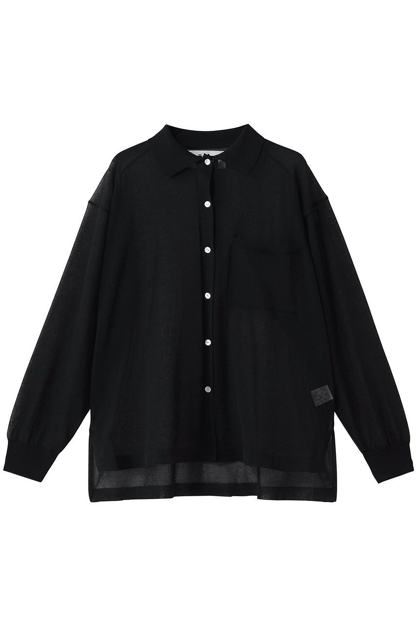 【プルミエ アロンディスモン/1er Arrondissement】の【LOWER】18Gシアーボタンシャツ 人気、トレンドファッション・服の通販 founy(ファニー) 　ファッション　Fashion　レディースファッション　Fashion for Women　トップス・カットソー　Cut & Sew Tops　シャツ・ブラウス・オフィスカジュアル　Elegant Blouses & Button-Ups　インナー　Innerwear　カーディガン　Cardigan, Knitwear　シアー　Sheer, See-Through　シンプル　Simple, Minimal　スリーブ　Sleeve, Long Sleeve / Short Sleeve　タンク　Tank Top, Sleeveless Top　ロング　Long, Long-Length　エレガント 上品　Elegant　 other-1|ID: prp329100004917635 ipo3291000000036876183