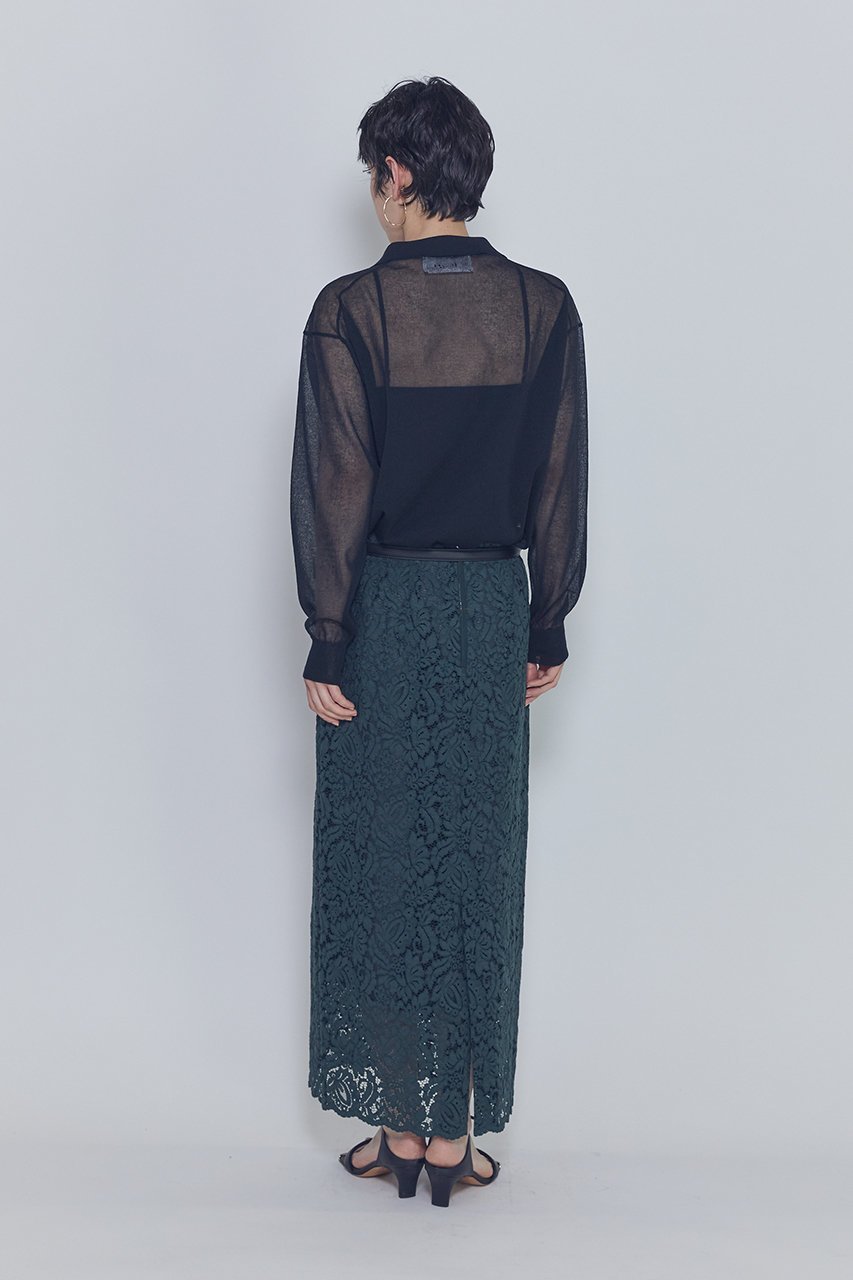 【プルミエ アロンディスモン/1er Arrondissement】の【LOWER】18Gシアーボタンシャツ 人気、トレンドファッション・服の通販 founy(ファニー) 　ファッション　Fashion　レディースファッション　Fashion for Women　トップス・カットソー　Cut & Sew Tops　シャツ・ブラウス・オフィスカジュアル　Elegant Blouses & Button-Ups　インナー　Innerwear　カーディガン　Cardigan, Knitwear　シアー　Sheer, See-Through　シンプル　Simple, Minimal　スリーブ　Sleeve, Long Sleeve / Short Sleeve　タンク　Tank Top, Sleeveless Top　ロング　Long, Long-Length　エレガント 上品　Elegant　other-6|ID: prp329100004917635 ipo3291000000036876189