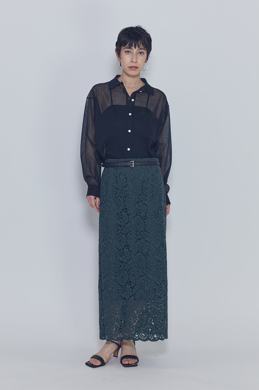 【プルミエ アロンディスモン/1er Arrondissement】の【LOWER】18Gシアーボタンシャツ 人気、トレンドファッション・服の通販 founy(ファニー) 　ファッション　Fashion　レディースファッション　Fashion for Women　トップス・カットソー　Cut & Sew Tops　シャツ・ブラウス・オフィスカジュアル　Elegant Blouses & Button-Ups　インナー　Innerwear　カーディガン　Cardigan, Knitwear　シアー　Sheer, See-Through　シンプル　Simple, Minimal　スリーブ　Sleeve, Long Sleeve / Short Sleeve　タンク　Tank Top, Sleeveless Top　ロング　Long, Long-Length　エレガント 上品　Elegant　other-8|ID: prp329100004917635 ipo3291000000036876191