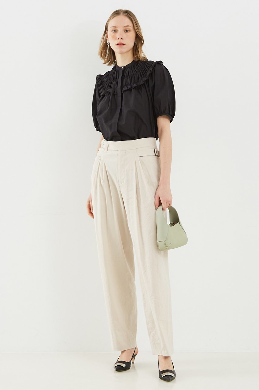 【デザイン ワークス/DESIGN WORKS】のコットンシルクローンシャーリングシャツ 人気、トレンドファッション・服の通販 founy(ファニー) ファッション Fashion レディースファッション Fashion for Women トップス・カットソー Cut & Sew Tops シャツ・ブラウス・オフィスカジュアル Elegant Blouses & Button-Ups エアリー Airy Texture ギャザー Gathered, Ruffled シャーリング Shirring, Ruched ショート Short, Short Length シルク Silk, 100% Silk スリーブ Sleeve, Long Sleeve / Short Sleeve バランス Balance, Style Balance フェミニン Feminine, Girly マニッシュ Mannish, Boyish エレガント 上品 Elegant other-8|ID: prp329100004917643 ipo3291000000036876266