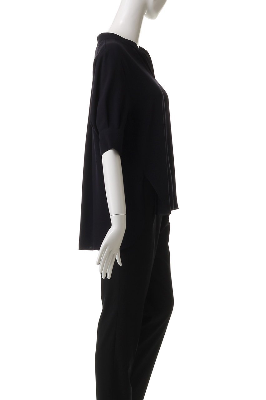 【ベイジ,/BEIGE,】のFLEUR(フルール)/スタンドカラープルオーバーブラウス 人気、トレンドファッション・服の通販 founy(ファニー) 　ファッション　Fashion　レディースファッション　Fashion for Women　トップス・カットソー　Cut & Sew Tops　シャツ・ブラウス・オフィスカジュアル　Elegant Blouses & Button-Ups　カジュアルプルオーバー・ニットトップス　Pullovers & Knit Tops / Casual Pullovers　とろみ　Fluid, Flowy Fabric　ショート　Short, Short Length　スリーブ　Sleeve, Long Sleeve / Short Sleeve　ファブリック　Fabric, Textile　エレガント 上品　Elegant　other-3|ID: prp329100004917645 ipo3291000000036876287