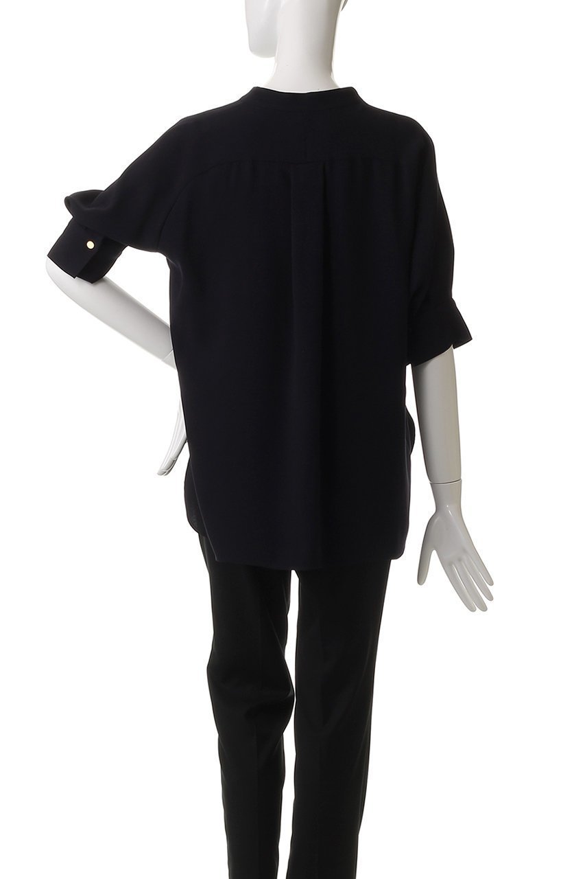 【ベイジ,/BEIGE,】のFLEUR(フルール)/スタンドカラープルオーバーブラウス 人気、トレンドファッション・服の通販 founy(ファニー) 　ファッション　Fashion　レディースファッション　Fashion for Women　トップス・カットソー　Cut & Sew Tops　シャツ・ブラウス・オフィスカジュアル　Elegant Blouses & Button-Ups　カジュアルプルオーバー・ニットトップス　Pullovers & Knit Tops / Casual Pullovers　とろみ　Fluid, Flowy Fabric　ショート　Short, Short Length　スリーブ　Sleeve, Long Sleeve / Short Sleeve　ファブリック　Fabric, Textile　エレガント 上品　Elegant　other-4|ID: prp329100004917645 ipo3291000000036876288