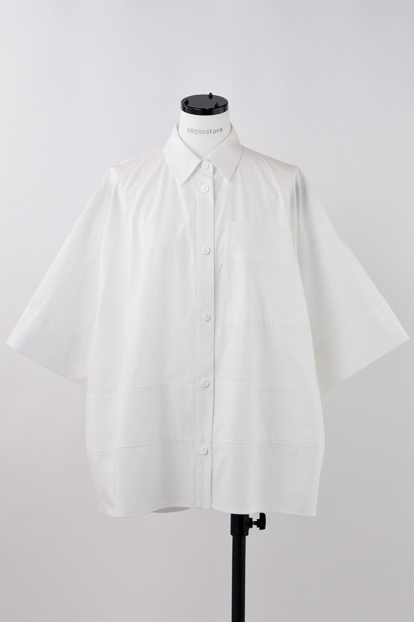 【ナゴンスタンス/nagonstans】のCO Ripstop ボリュームドレープSH/シャツ インテリア・キッズ・メンズ・レディースファッション・服の通販 founy(ファニー) ファッション Fashion レディースファッション Fashion for Women トップス・カットソー Cut & Sew Tops シャツ・ブラウス・オフィスカジュアル Elegant Blouses & Button-Ups エレガント 上品 Elegant ショート Short, Short Length スリーブ Sleeve, Long Sleeve / Short Sleeve パターン Pattern, Design Print フレア Flare, Flared リップ Lip, Lip Motif Salt|ID: prp329100004917652 ipo3291000000036876370