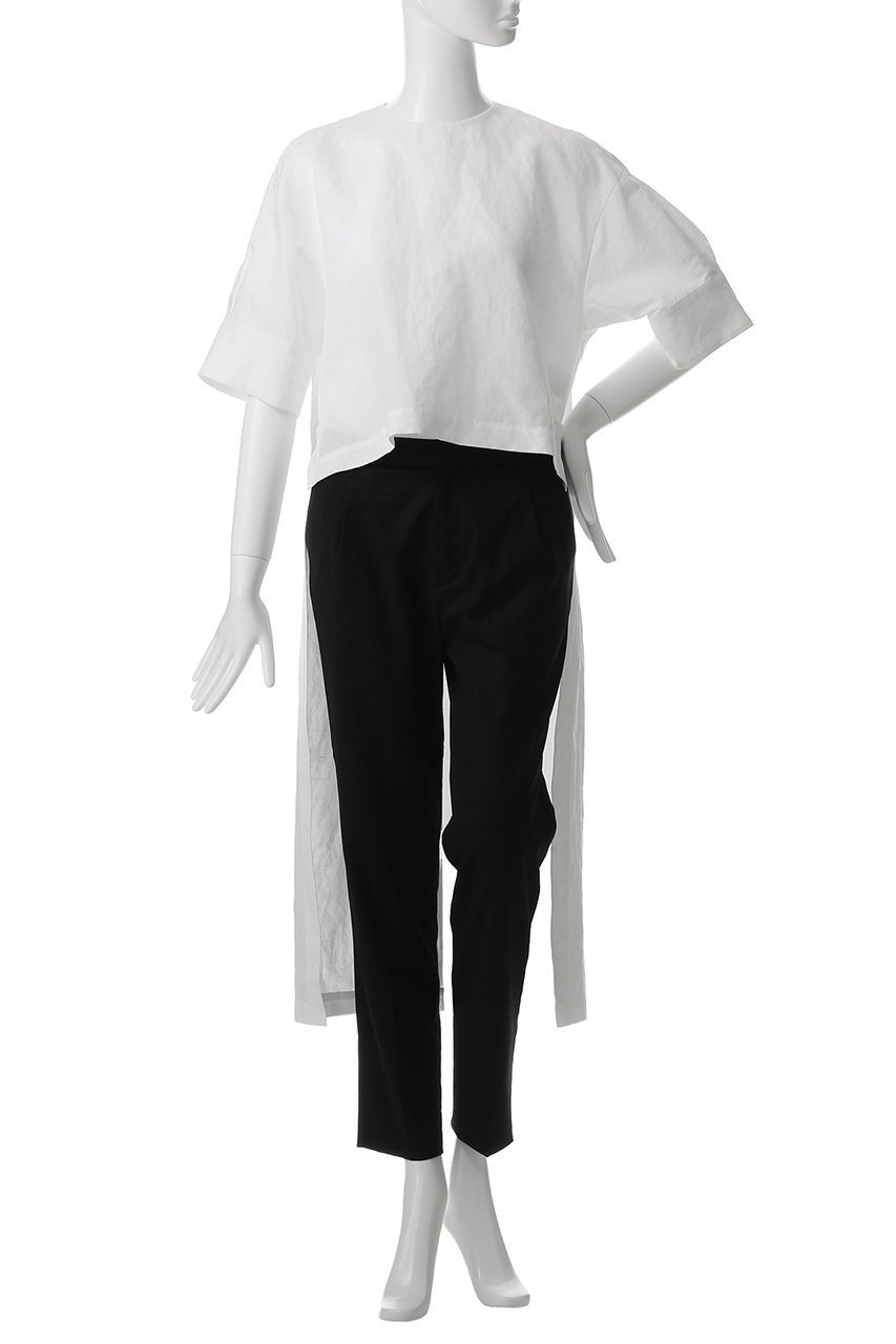 【オブリオ/AUBRIOT】のバックテール プルオーバートップ 人気、トレンドファッション・服の通販 founy(ファニー) 　ファッション　Fashion　レディースファッション　Fashion for Women　トップス・カットソー　Cut & Sew Tops　シャツ・ブラウス・オフィスカジュアル　Elegant Blouses & Button-Ups　カジュアルプルオーバー・ニットトップス　Pullovers & Knit Tops / Casual Pullovers　バッグ　Bags　イタリア　Italy　ショート　Short, Short Length　シルク　Silk, 100% Silk　スリーブ　Sleeve, Long Sleeve / Short Sleeve　フォルム　Silhouette, Form　モダン　Modern, Contemporary　リネン　Linen, Linen Fabric　ヴィンテージ　Vintage Style　エレガント 上品　Elegant　other-2|ID: prp329100004917658 ipo3291000000036876415