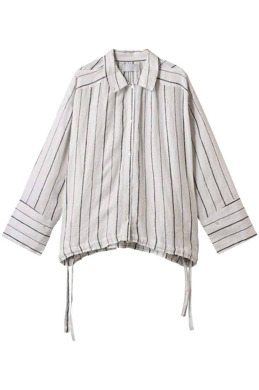 【マリリンムーン/MARILYN MOON】の【WALANCE】カディリネンシャツ 人気、トレンドファッション・服の通販 founy(ファニー) 　ファッション　Fashion　レディースファッション　Fashion for Women　トップス・カットソー　Cut & Sew Tops　シャツ・ブラウス・オフィスカジュアル　Elegant Blouses & Button-Ups　ストリング　String, Drawstring　スリーブ　Sleeve, Long Sleeve / Short Sleeve　パジャマ　Pajamas, Sleepwear　ブルゾン　Blouson, Bomber Jacket　リネン　Linen, Linen Fabric　ロング　Long, Long-Length　羽織　Haori, Light Jacket　 other-1|ID: prp329100004917660 ipo3291000000036876432