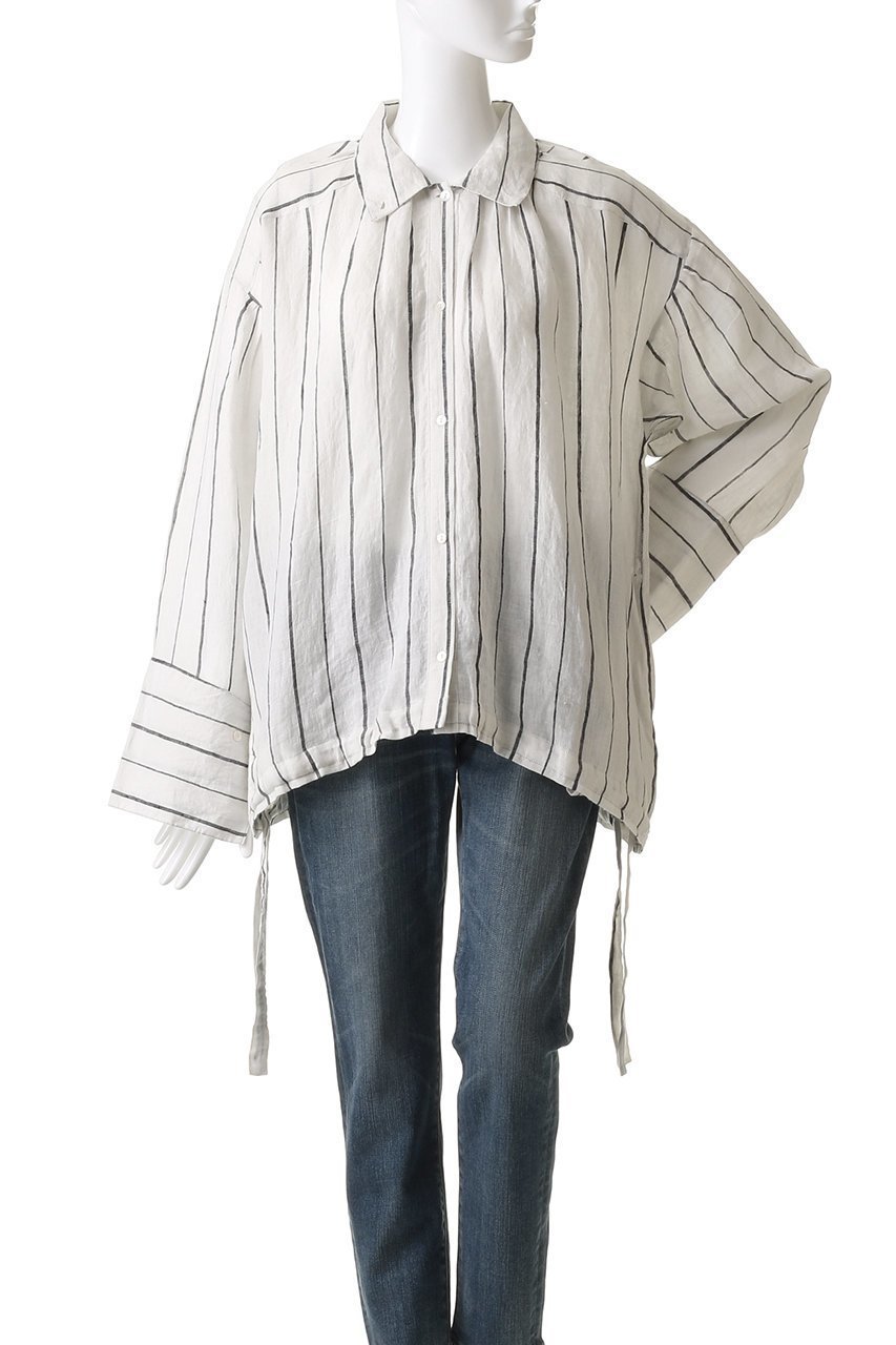【マリリンムーン/MARILYN MOON】の【WALANCE】カディリネンシャツ 人気、トレンドファッション・服の通販 founy(ファニー) 　ファッション　Fashion　レディースファッション　Fashion for Women　トップス・カットソー　Cut & Sew Tops　シャツ・ブラウス・オフィスカジュアル　Elegant Blouses & Button-Ups　ストリング　String, Drawstring　スリーブ　Sleeve, Long Sleeve / Short Sleeve　パジャマ　Pajamas, Sleepwear　ブルゾン　Blouson, Bomber Jacket　リネン　Linen, Linen Fabric　ロング　Long, Long-Length　羽織　Haori, Light Jacket　other-2|ID: prp329100004917660 ipo3291000000036876434