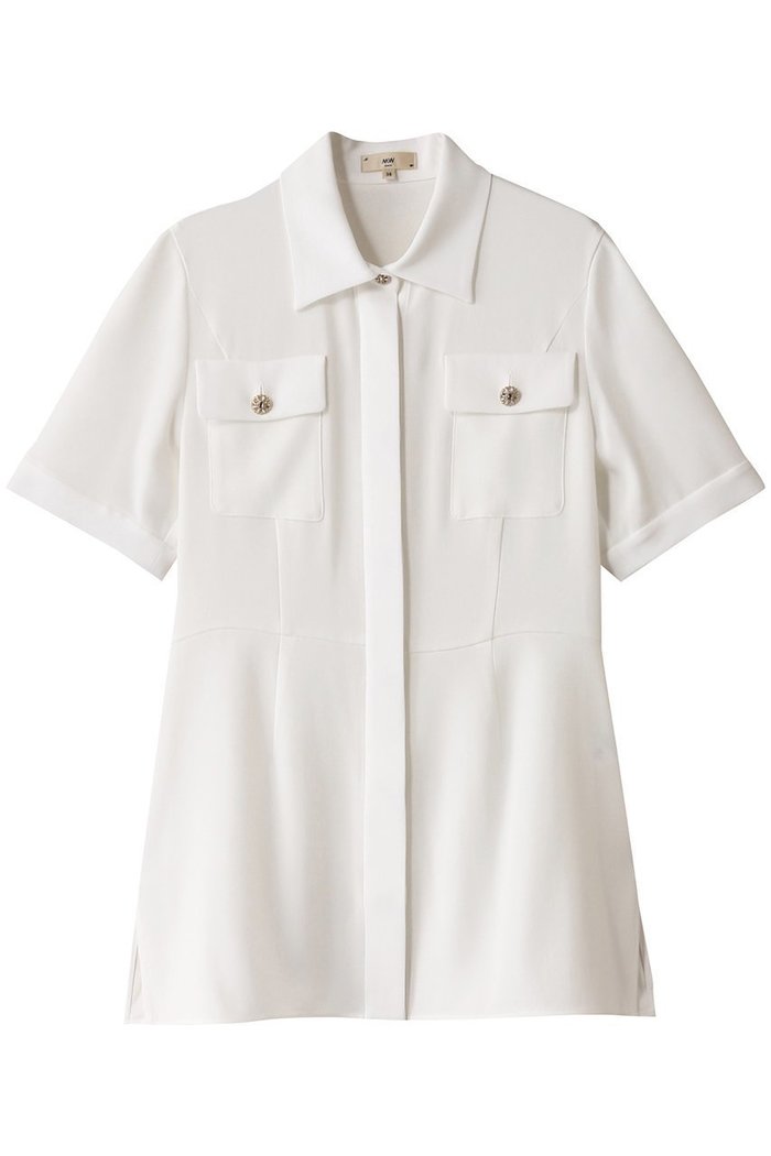 【エムダブリュー/MW】のバックサテン ウエストシェイプ ロングブラウス インテリア・キッズ・メンズ・レディースファッション・服の通販 founy(ファニー) https://founy.com/ ファッション Fashion レディースファッション Fashion for Women トップス・カットソー Cut & Sew Tops シャツ・ブラウス・オフィスカジュアル Elegant Blouses & Button-Ups バッグ Bags サテン Satin, Glossy Fabric シェイプ Shape, Slim Fit ショート Short, Short Length スリーブ Sleeve, Long Sleeve / Short Sleeve ロング Long, Long-Length エレガント 上品 Elegant |ID: prp329100004917667 ipo3291000000036876496