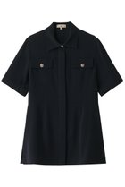 【エムダブリュー/MW】のバックサテン ウエストシェイプ ロングブラウス ダークネイビー|ID: prp329100004917667 ipo3291000000036876498