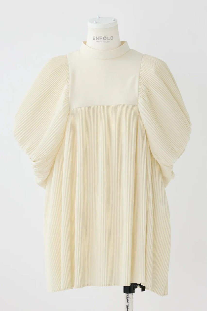 【エンフォルド/ENFOLD】のPEライトジョーゼット ボリュームスリーブ P.O/プルオーバー 人気、トレンドファッション・服の通販 founy(ファニー) 　ファッション　Fashion　レディースファッション　Fashion for Women　トップス・カットソー　Cut & Sew Tops　シャツ・ブラウス・オフィスカジュアル　Elegant Blouses & Button-Ups　カジュアルプルオーバー・ニットトップス　Pullovers & Knit Tops / Casual Pullovers　ボリューム袖・フリルスリーブブラウス　Voluminous & Ruffle Sleeves / Puffy Sleeve Tops　おすすめ　Recommended / Our Picks　エレガント 上品　Elegant　ジョーゼット　Georgette, Semi-Sheer Fabric　スリーブ　Sleeve, Long Sleeve / Short Sleeve　セットアップ　Set-Up, Coordinated Outfit　ドレス　Dress, One-Piece　バランス　Balance, Style Balance　バルーン　Balloon, Balloon Silhouette　プリーツ　Pleats, Pleated　リラックス　Relax, Relaxed Fit　ロング　Long, Long-Length　定番　Standard, Basic Item　 other-1|ID: prp329100004917671 ipo3291000000036876523