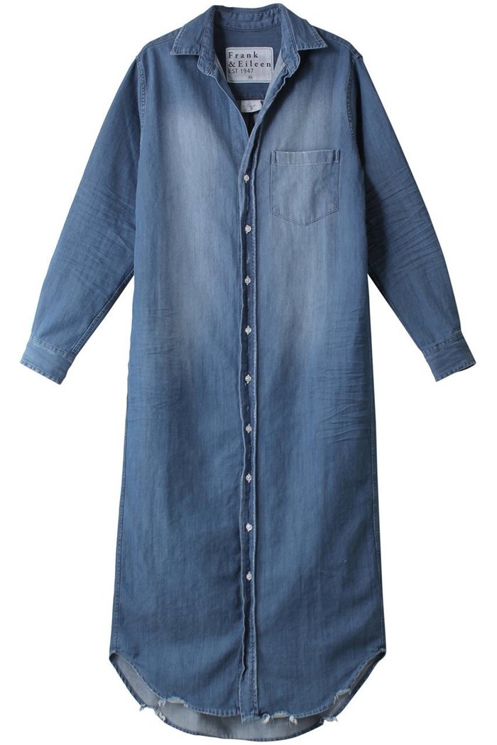 【フランク&アイリーン/Frank&Eileen】のRORY ストーンウォッシュドインディゴ デニムシャツ インテリア・キッズ・メンズ・レディースファッション・服の通販 founy(ファニー) https://founy.com/ ファッション Fashion レディースファッション Fashion for Women トップス・カットソー Cut & Sew Tops シャツ・ブラウス・オフィスカジュアル Elegant Blouses & Button-Ups スリーブ Sleeve, Long Sleeve / Short Sleeve デニム Denim, Jeans Material ロング Long, Long-Length 定番 Standard, Basic Item |ID: prp329100004917676 ipo3291000000036876569