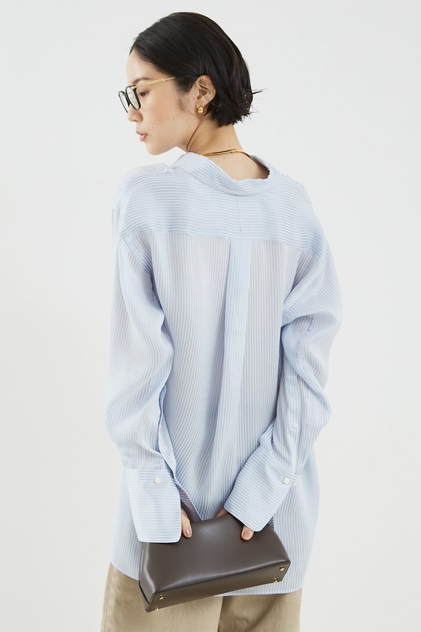 【ザ ストア バイ シー/THE STORE by C】のベーシックシャツプレミアム 人気、トレンドファッション・服の通販 founy(ファニー) 　ファッション　Fashion　レディースファッション　Fashion for Women　トップス・カットソー　Cut & Sew Tops　シャツ・ブラウス・オフィスカジュアル　Elegant Blouses & Button-Ups　とろみ　Fluid, Flowy Fabric　イタリア　Italy　エレガント 上品　Elegant　カフス　Cuff Design　シルク　Silk, 100% Silk　シンプル　Simple, Minimal　スリーブ　Sleeve, Long Sleeve / Short Sleeve　ドレープ　Drape, Draping Fabric　プレミアム　Premium, High-End　ベーシック　Basic, Essential　マニッシュ　Mannish, Boyish　ロング　Long, Long-Length　other-2|ID: prp329100004917690 ipo3291000000036876694