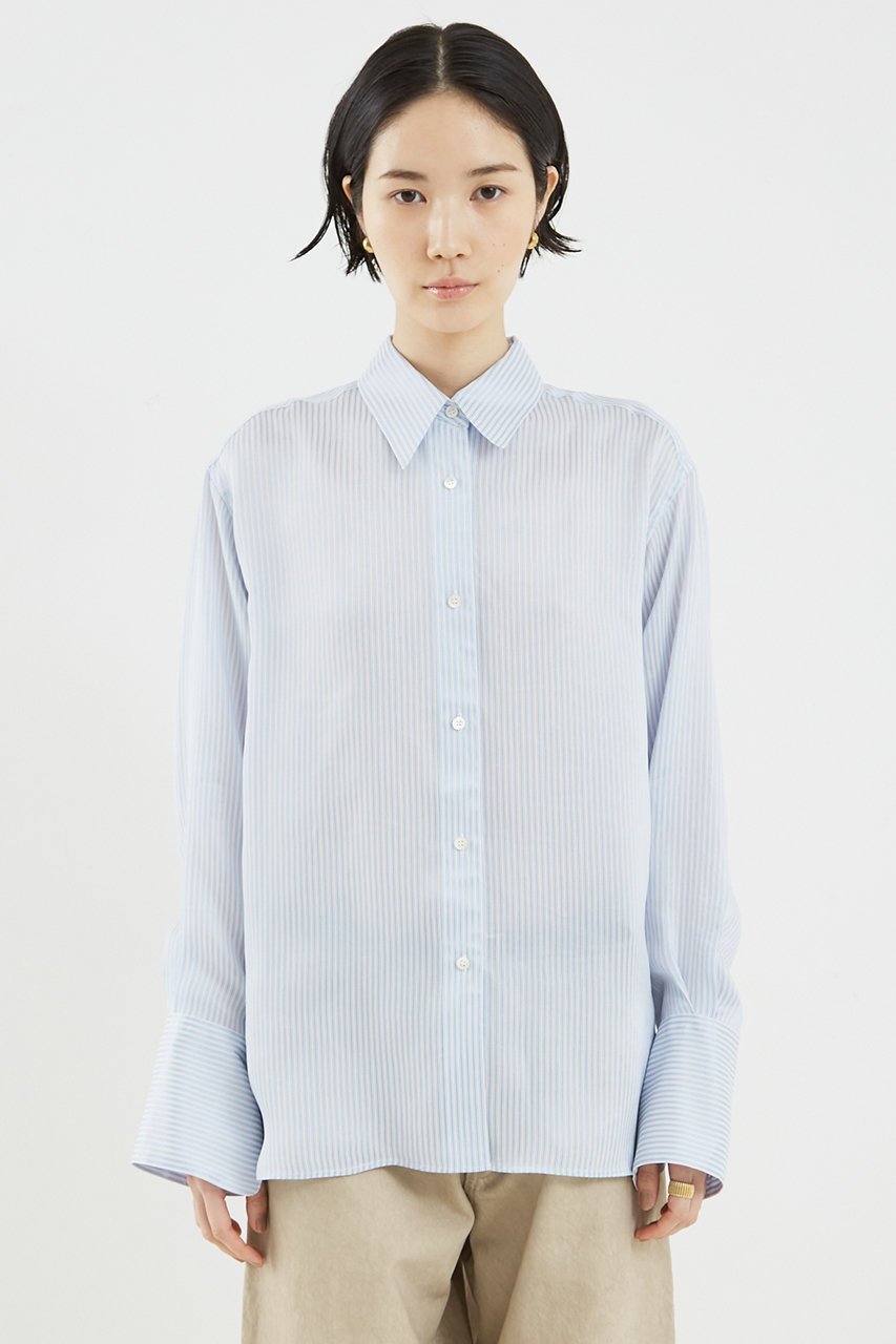 【ザ ストア バイ シー/THE STORE by C】のベーシックシャツプレミアム 人気、トレンドファッション・服の通販 founy(ファニー) 　ファッション　Fashion　レディースファッション　Fashion for Women　トップス・カットソー　Cut & Sew Tops　シャツ・ブラウス・オフィスカジュアル　Elegant Blouses & Button-Ups　とろみ　Fluid, Flowy Fabric　イタリア　Italy　エレガント 上品　Elegant　カフス　Cuff Design　シルク　Silk, 100% Silk　シンプル　Simple, Minimal　スリーブ　Sleeve, Long Sleeve / Short Sleeve　ドレープ　Drape, Draping Fabric　プレミアム　Premium, High-End　ベーシック　Basic, Essential　マニッシュ　Mannish, Boyish　ロング　Long, Long-Length　other-5|ID: prp329100004917690 ipo3291000000036876697