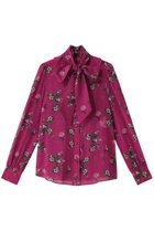 【アルアバイル/allureville】の【Loulou Willoughby】アーカイブフリルリボンブラウス 人気、トレンドファッション・服の通販 founy(ファニー) ファッション Fashion レディースファッション Fashion for Women トップス・カットソー Cut & Sew Tops シャツ・ブラウス・オフィスカジュアル Elegant Blouses & Button-Ups エレガント 上品 Elegant クラシカル Classical, Vintage-Inspired シンプル Simple, Minimal スリーブ Sleeve, Long Sleeve / Short Sleeve フリル Frill, Ruffle プリント Print, Printed Pattern リボン Ribbon, Bow ロング Long, Long-Length 夏 Summer 春 Spring S/S・春夏 SS, Spring/Summer, Warm Season thumbnail ピンク|ID: prp329100004917692 ipo3291000000036876712