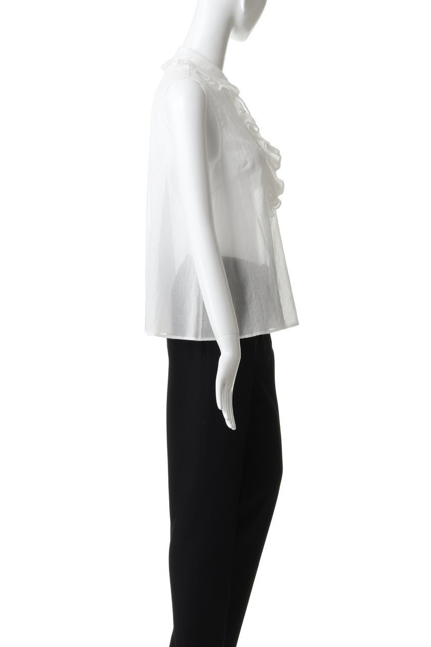 【ビリティス ディセッタン/Bilitis dix-sept ans】のラッフルノースリーブブラウス 人気、トレンドファッション・服の通販 founy(ファニー) ファッション Fashion レディースファッション Fashion for Women トップス・カットソー Cut & Sew Tops キャミソール&ノースリーブ Camisoles & Sleeveless Tops シャツ・ブラウス・オフィスカジュアル Elegant Blouses & Button-Ups センター Center, Center Line デニム Denim, Jeans Material ノースリーブ Sleeveless, No-Sleeve フレア Flare, Flared フロント Front, Front Design エレガント 上品 Elegant other-3|ID: prp329100004917708 ipo3291000000036876848