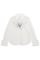 【ミラ ショーン バイ チカ キサダ/mila schon by chika kisada】のフラワープリントWカフスシャツ 人気、トレンドファッション・服の通販 founy(ファニー) ファッション Fashion レディースファッション Fashion for Women トップス・カットソー Cut & Sew Tops シャツ・ブラウス・オフィスカジュアル Elegant Blouses & Button-Ups 花柄・フラワープリント・モチーフ Floral Prints & Motifs / Flower Pattern Tops カフス Cuff Design スリーブ Sleeve, Long Sleeve / Short Sleeve フェミニン Feminine, Girly フラワー Flower, Floral プリント Print, Printed Pattern ロング Long, Long-Length 定番 Standard, Basic Item |ID:prp329100004917710