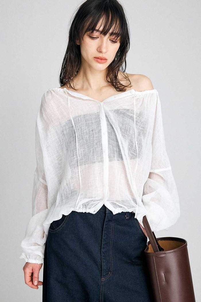 【ブリル/BRILL】のカラミギャザーブラウス インテリア・キッズ・メンズ・レディースファッション・服の通販 founy(ファニー) https://founy.com/ ファッション Fashion レディースファッション Fashion for Women トップス・カットソー Cut & Sew Tops シャツ・ブラウス・オフィスカジュアル Elegant Blouses & Button-Ups ギャザー Gathered, Ruffled ストリング String, Drawstring スリーブ Sleeve, Long Sleeve / Short Sleeve フォルム Silhouette, Form リネン Linen, Linen Fabric ロング Long, Long-Length 夏 Summer |ID: prp329100004917712 ipo3291000000036876873