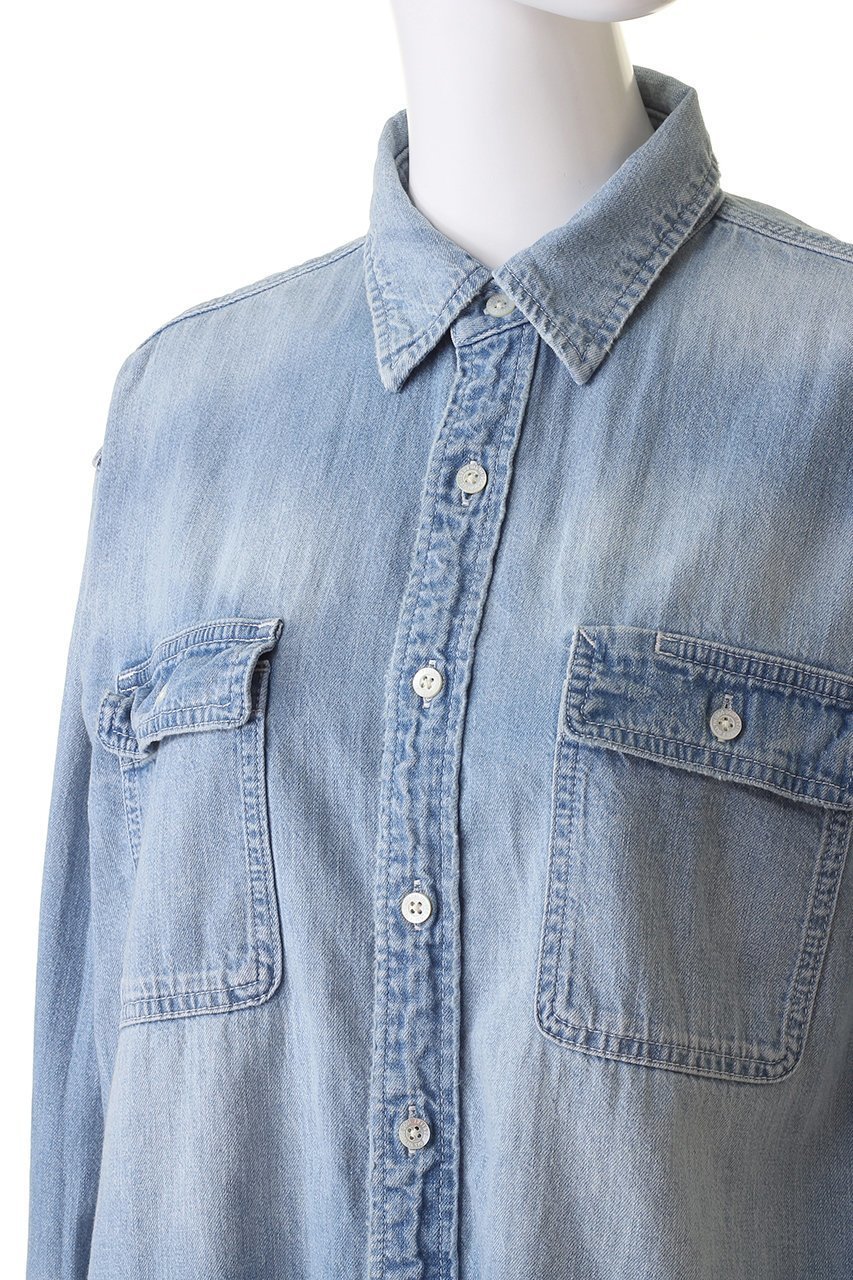 【マルティニーク/martinique】の《別注》【RED CARD TOKYO】Bronx デニムシャツ 人気、トレンドファッション・服の通販 founy(ファニー) ファッション Fashion レディースファッション Fashion for Women トップス・カットソー Cut & Sew Tops シャツ・ブラウス・オフィスカジュアル Elegant Blouses & Button-Ups スリーブ Sleeve, Long Sleeve / Short Sleeve デニム Denim, Jeans Material ロング Long, Long-Length 別注 Limited Edition, Custom Order 定番 Standard, Basic Item 羽織 Haori, Light Jacket other-5|ID: prp329100004917757 ipo3291000000036877271