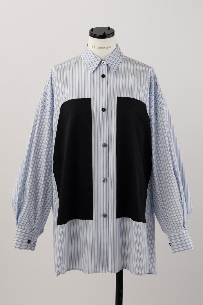 【ナゴンスタンス/nagonstans】の80 Stripe バイカラーPKT SH/シャツ インテリア・キッズ・メンズ・レディースファッション・服の通販 founy(ファウニー) https://founy.com/ ファッション Fashion レディースファッション Fashion for Women トップス・カットソー Cut & Sew Tops シャツ・ブラウス・オフィスカジュアル Elegant Blouses & Button-Ups スリーブ Sleeve, Long Sleeve / Short Sleeve ポケット Pocket, Pocket Detail ロング Long, Long-Length 定番 Standard, Basic Item |ID: prp329100004917762 ipo3291000000036877322
