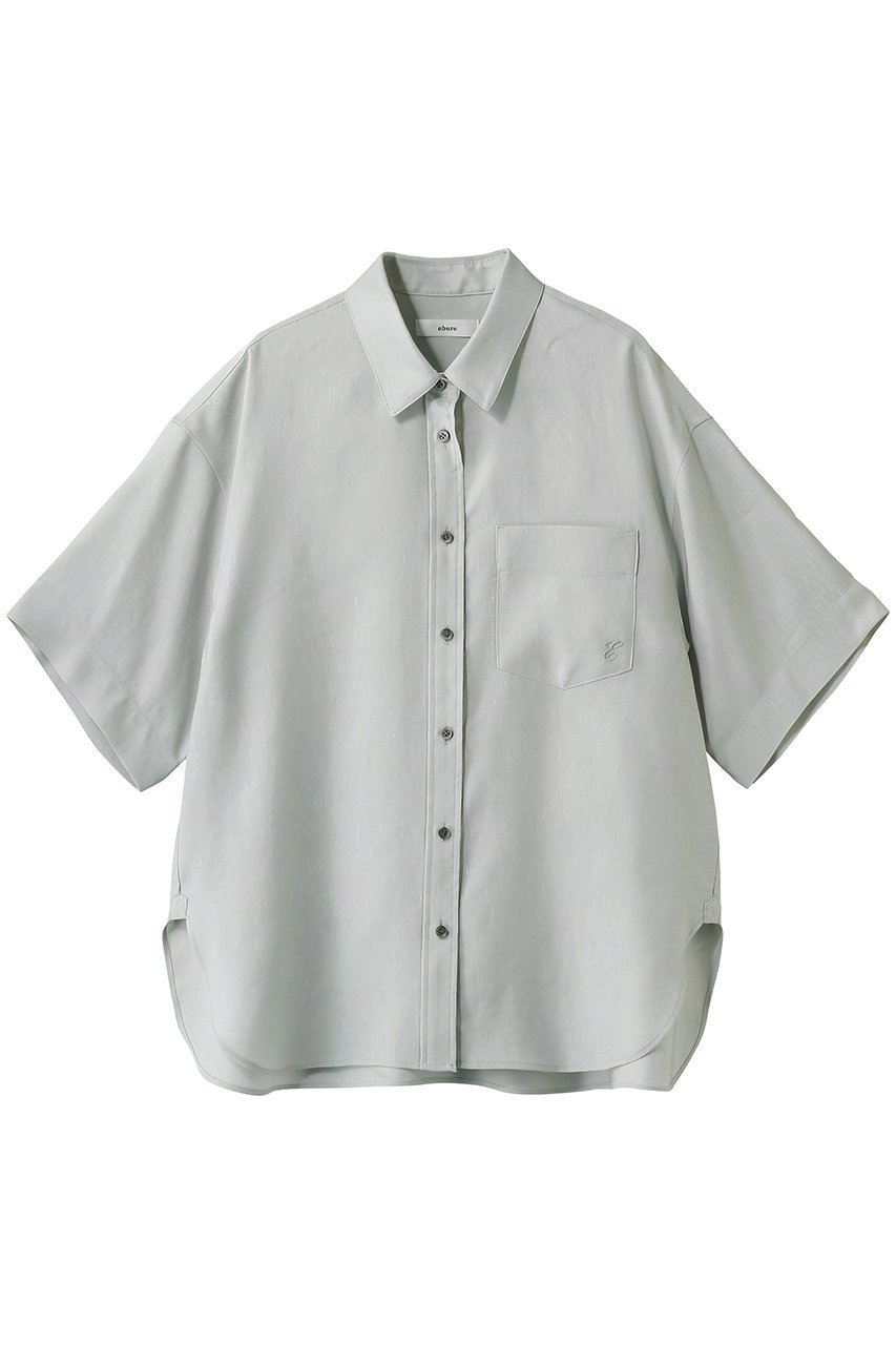 【エブール/ebure】のリネンアセテート 半袖シャツ インテリア・キッズ・メンズ・レディースファッション・服の通販 founy(ファニー) ファッション Fashion レディースファッション Fashion for Women トップス・カットソー Cut & Sew Tops シャツ・ブラウス・オフィスカジュアル Elegant Blouses & Button-Ups おすすめ Recommended / Our Picks サテン Satin, Glossy Fabric ショート Short, Short Length シンプル Simple, Minimal スリーブ Sleeve, Long Sleeve / Short Sleeve セットアップ Set-Up, Coordinated Outfit ボトム Bottoms, Lower Wear ポケット Pocket, Pocket Detail リネン Linen, Linen Fabric ワンポイント One Point, Statement Accent エレガント 上品 Elegant 半袖 Short Sleeve, Half Sleeve 夏 Summer 羽織 Haori, Light Jacket ライトグリーン|ID: prp329100004917787 ipo3291000000036877661