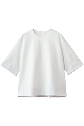 【エブール/ebure】のソフトツイストポンチ バイカラースリーブTブラウス 人気、トレンドファッション・服の通販 founy(ファニー) ファッション Fashion レディースファッション Fashion for Women トップス・カットソー Cut & Sew Tops シャツ・ブラウス・オフィスカジュアル Elegant Blouses & Button-Ups カットソー Cut and Sewn Top ショート Short, Short Length スリット Slit, Slit Detail スリーブ Sleeve, Long Sleeve / Short Sleeve フィット Fit, Slim Fit エレガント 上品 Elegant |ID:prp329100004917788