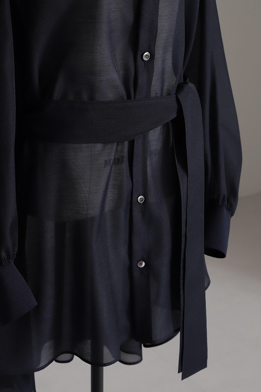 【ヒューエルミュージアム/hueLe Museum】の【STUMBLY】Bellted Big Silhouette BL 人気、トレンドファッション・服の通販 founy(ファニー) 　ファッション　Fashion　レディースファッション　Fashion for Women　トップス・カットソー　Cut & Sew Tops　シャツ・ブラウス・オフィスカジュアル　Elegant Blouses & Button-Ups　シンプル　Simple, Minimal　スリーブ　Sleeve, Long Sleeve / Short Sleeve　ポンチョ　Poncho, Cape Style　リボン　Ribbon, Bow　ロング　Long, Long-Length　other-6|ID: prp329100004917792 ipo3291000000036877708