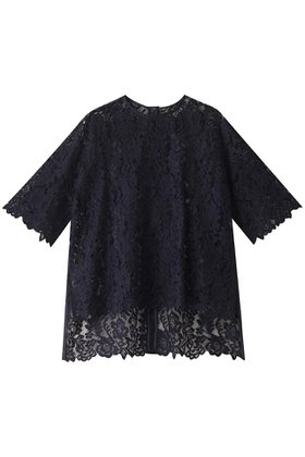 【ルームエイト/Room no.8】の【Room no.8 BLACK】リバーレース ウィズ グログラン トップス 人気、トレンドファッション・服の通販 founy(ファニー) ファッション Fashion レディースファッション Fashion for Women トップス・カットソー Cut & Sew Tops シャツ・ブラウス・オフィスカジュアル Elegant Blouses & Button-Ups グログラン Grosgrain, Grosgrain Ribbon ショート Short, Short Length スリーブ Sleeve, Long Sleeve / Short Sleeve リラックス Relax, Relaxed Fit レース Lace, Lace Fabric エレガント 上品 Elegant |ID:prp329100004917793