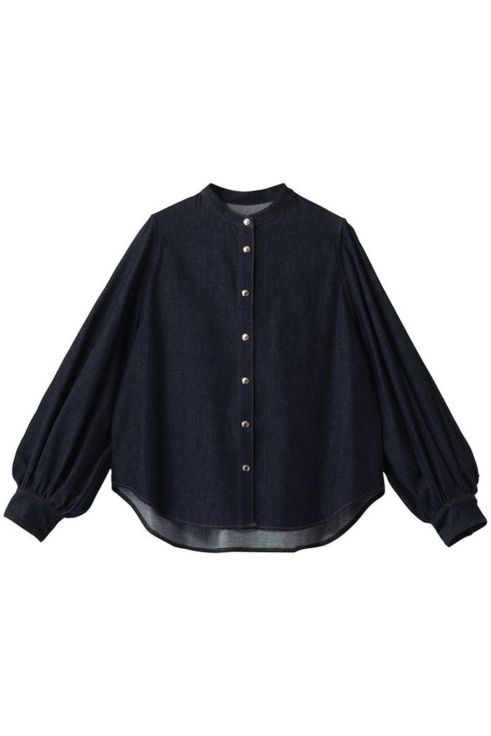 【マッキントッシュ/MACKINTOSH】のTHORNHILL ボリュームスリーブノーカラーデニムシャツ インテリア・キッズ・メンズ・レディースファッション・服の通販 founy(ファウニー) https://founy.com/ ファッション Fashion レディースファッション Fashion for Women トップス・カットソー Cut & Sew Tops シャツ・ブラウス・オフィスカジュアル Elegant Blouses & Button-Ups ボリューム袖・フリルスリーブブラウス Voluminous & Ruffle Sleeves / Puffy Sleeve Tops スリーブ Sleeve, Long Sleeve / Short Sleeve フロント Front, Front Design メタリック Metallic, Shiny Finish モダン Modern, Contemporary ロング Long, Long-Length 再入荷 Restock / Back in Stock |ID: prp329100004917794 ipo3291000000036877769