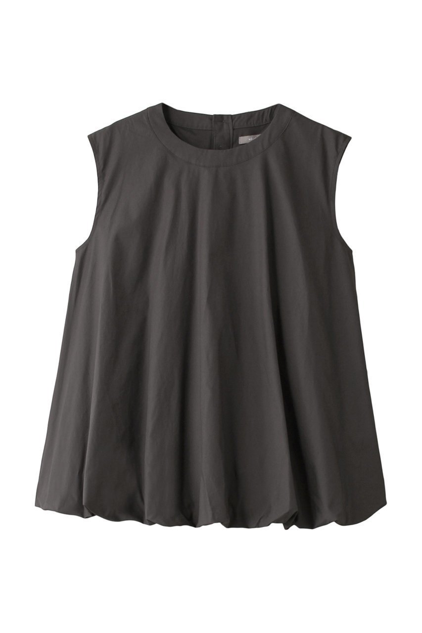 【エリオポール/heliopole】のバルーンヘムブラウス インテリア・キッズ・メンズ・レディースファッション・服の通販 founy(ファニー) 　ファッション　Fashion　レディースファッション　Fashion for Women　トップス・カットソー　Cut & Sew Tops　キャミソール&ノースリーブ　Camisoles & Sleeveless Tops　シャツ・ブラウス・オフィスカジュアル　Elegant Blouses & Button-Ups　シンプル　Simple, Minimal　スリーブ　Sleeve, Long Sleeve / Short Sleeve　トレンド　Trend, Trending Now　ノースリーブ　Sleeveless, No-Sleeve　フェミニン　Feminine, Girly　フレア　Flare, Flared　フレンチ　French, French Style　チャコールグレー|ID: prp329100004917802 ipo3291000000036877894