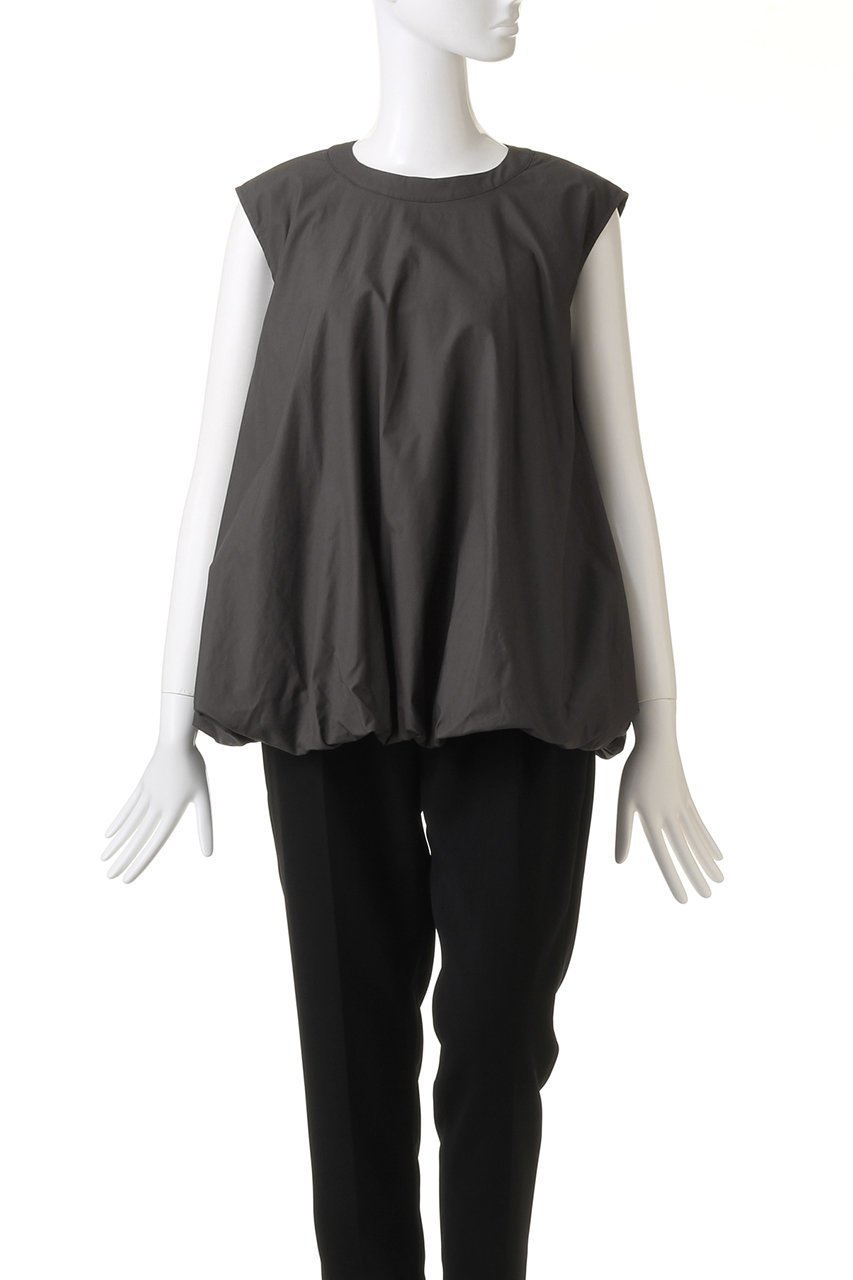 【エリオポール/heliopole】のバルーンヘムブラウス 人気、トレンドファッション・服の通販 founy(ファニー) 　ファッション　Fashion　レディースファッション　Fashion for Women　トップス・カットソー　Cut & Sew Tops　キャミソール&ノースリーブ　Camisoles & Sleeveless Tops　シャツ・ブラウス・オフィスカジュアル　Elegant Blouses & Button-Ups　シンプル　Simple, Minimal　スリーブ　Sleeve, Long Sleeve / Short Sleeve　トレンド　Trend, Trending Now　ノースリーブ　Sleeveless, No-Sleeve　フェミニン　Feminine, Girly　フレア　Flare, Flared　フレンチ　French, French Style　other-2|ID: prp329100004917802 ipo3291000000036877895