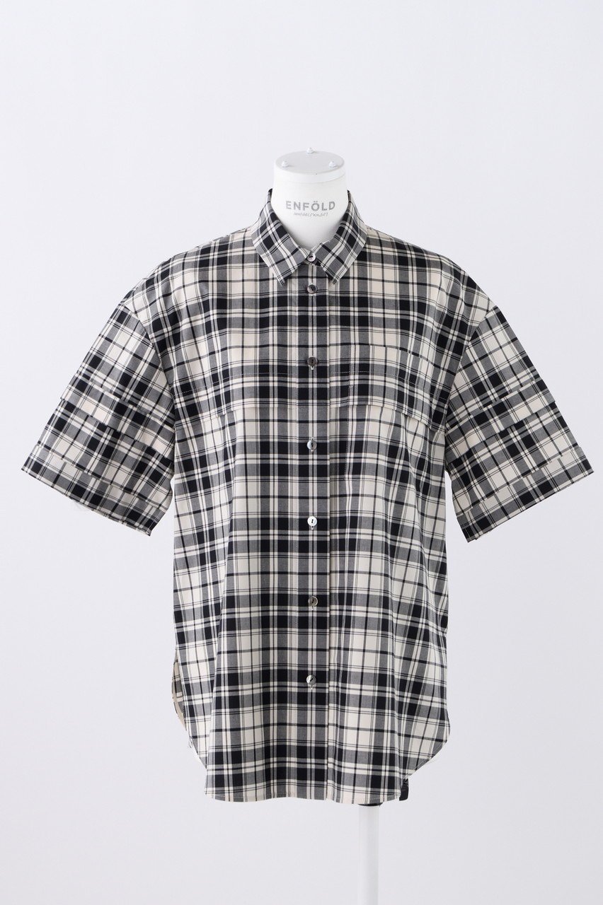 【エンフォルド/ENFOLD】のクラシカルチェック レイヤードMEN Sライク SH/シャツ インテリア・キッズ・メンズ・レディースファッション・服の通販 founy(ファニー) ファッション Fashion レディースファッション Fashion for Women トップス・カットソー Cut & Sew Tops シャツ・ブラウス・オフィスカジュアル Elegant Blouses & Button-Ups クラシカル Classical, Vintage-Inspired ショート Short, Short Length スリット Slit, Slit Detail スリーブ Sleeve, Long Sleeve / Short Sleeve チェック Check, Plaid, Tartan マニッシュ Mannish, Boyish ロールアップ Roll-Up, Cuffed Hem 夏 Summer ブラック|ID: prp329100004917809 ipo3291000000036877980