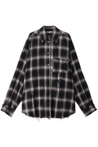 【プランク プロジェクト/PRANK PROJECT】のオンブレーチェックダメージシャツ / Ombre Check Damaged Shirt 人気、トレンドファッション・服の通販 founy(ファニー) ファッション Fashion レディースファッション Fashion for Women トップス・カットソー Cut & Sew Tops シャツ・ブラウス・オフィスカジュアル Elegant Blouses & Button-Ups カフス Cuff Design クラッシュ Distressed, Crashed Style スリーブ Sleeve, Long Sleeve / Short Sleeve ダメージ Distressed, Destroyed ハンド Hand, Handmade ポケット Pocket, Pocket Detail メンズ Men's, Menswear ロング Long, Long-Length thumbnail BLK(ブラック)|ID: prp329100004917811 ipo3291000000036878015